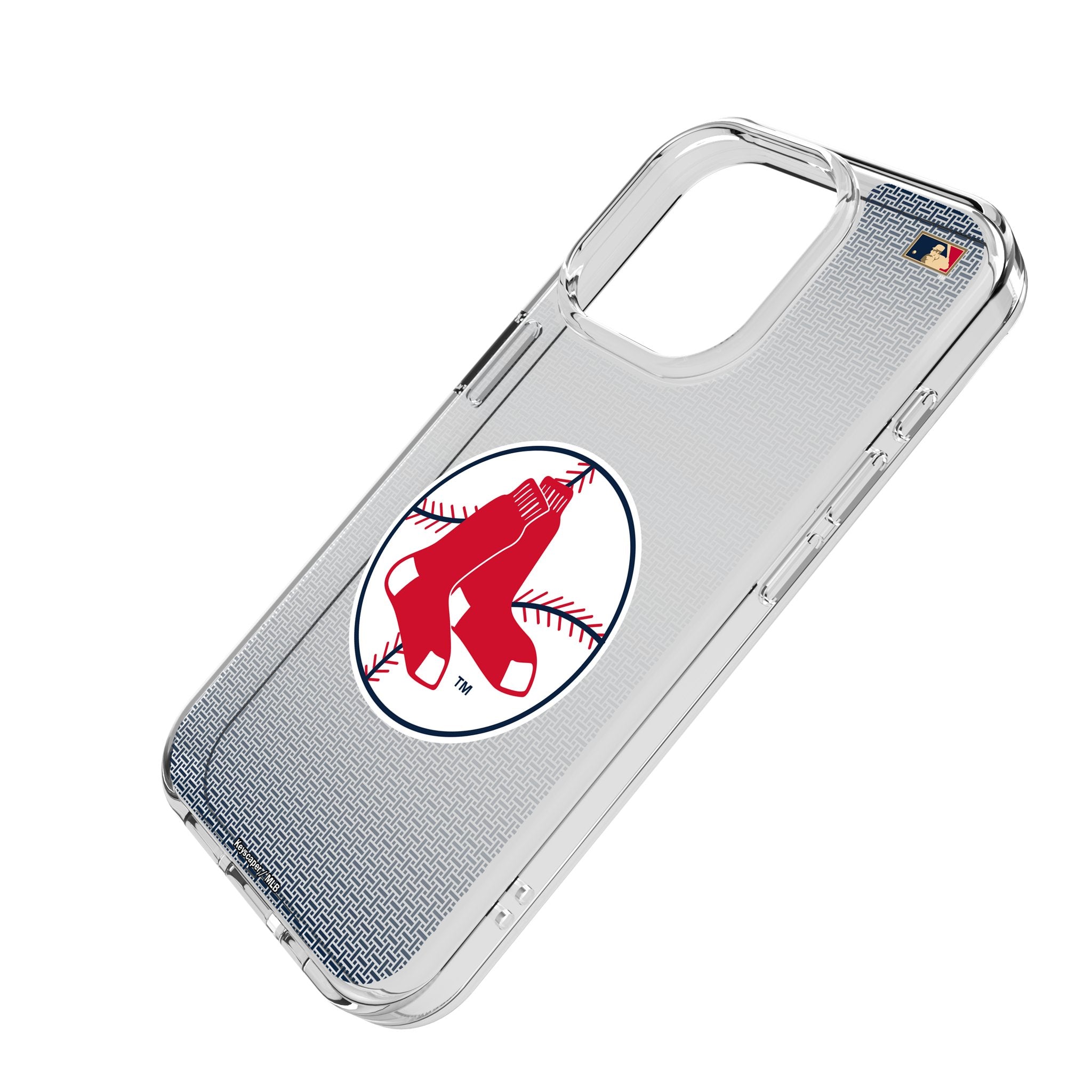Boston Red Sox 1970-1975 Cooperstown Collection Linen Clear Phone Case for Apple iPhone - Vintage Baseball Fan Gift & Protective Cover for iPhone 11/12/13/14/15 Pro Max
