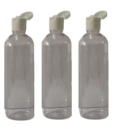 M.C. PIPWALA 200ml Empty Square Clear Plastic Bottles - 3 Pack, Leak Proof Travel Cosmetic Containers for Lotion, Shampoo, Essential Oils - Perfect for Travel, Home & Salon Use