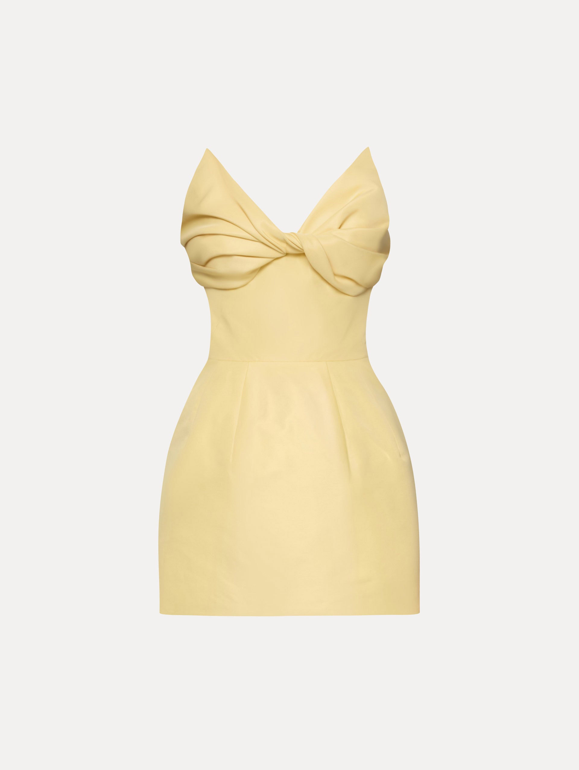 Elegant Bow Detailed Faille Cocktail Dress for Women - Perfect for Evening Parties, Weddings & Special Occasions