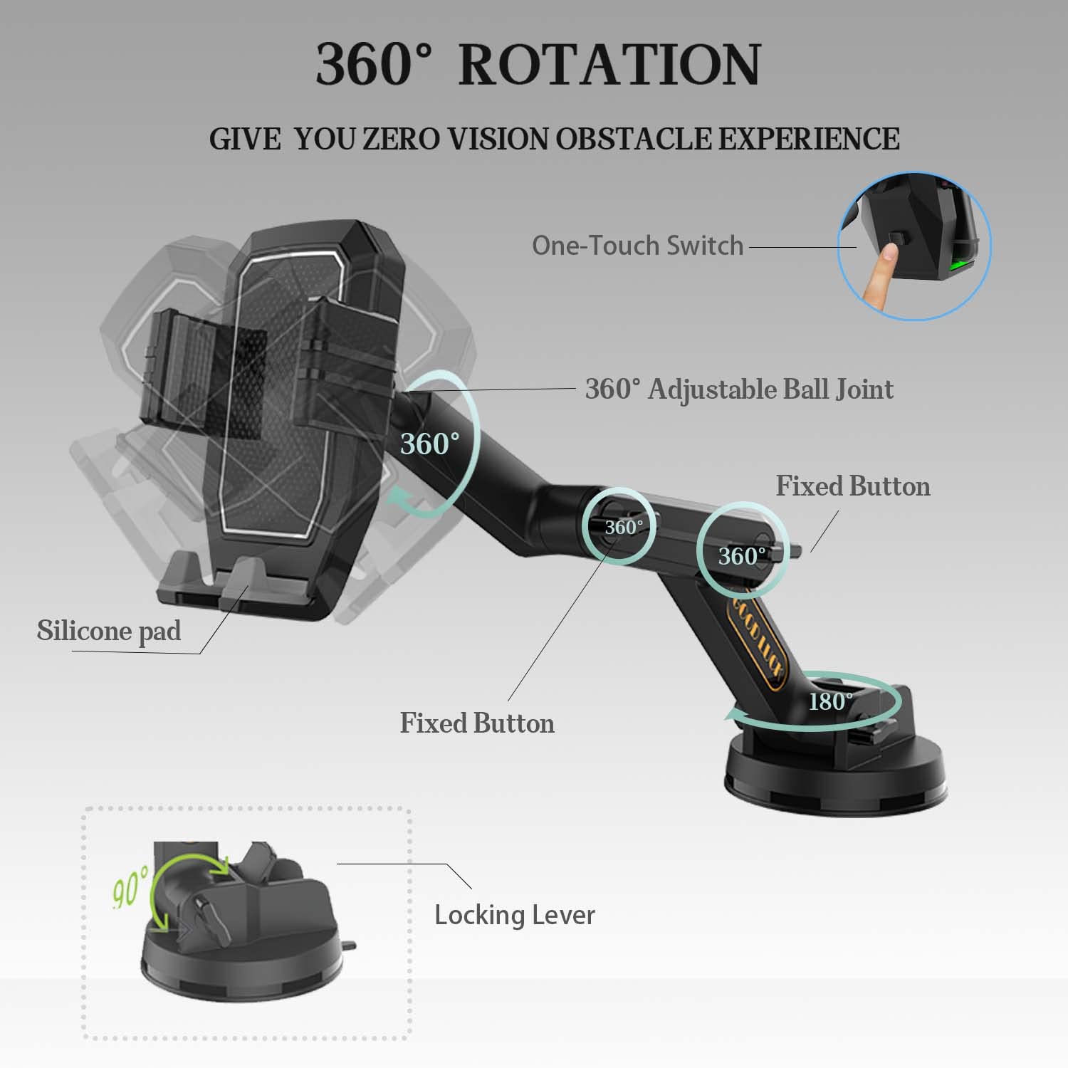 Truck Phone Mount - 16.9