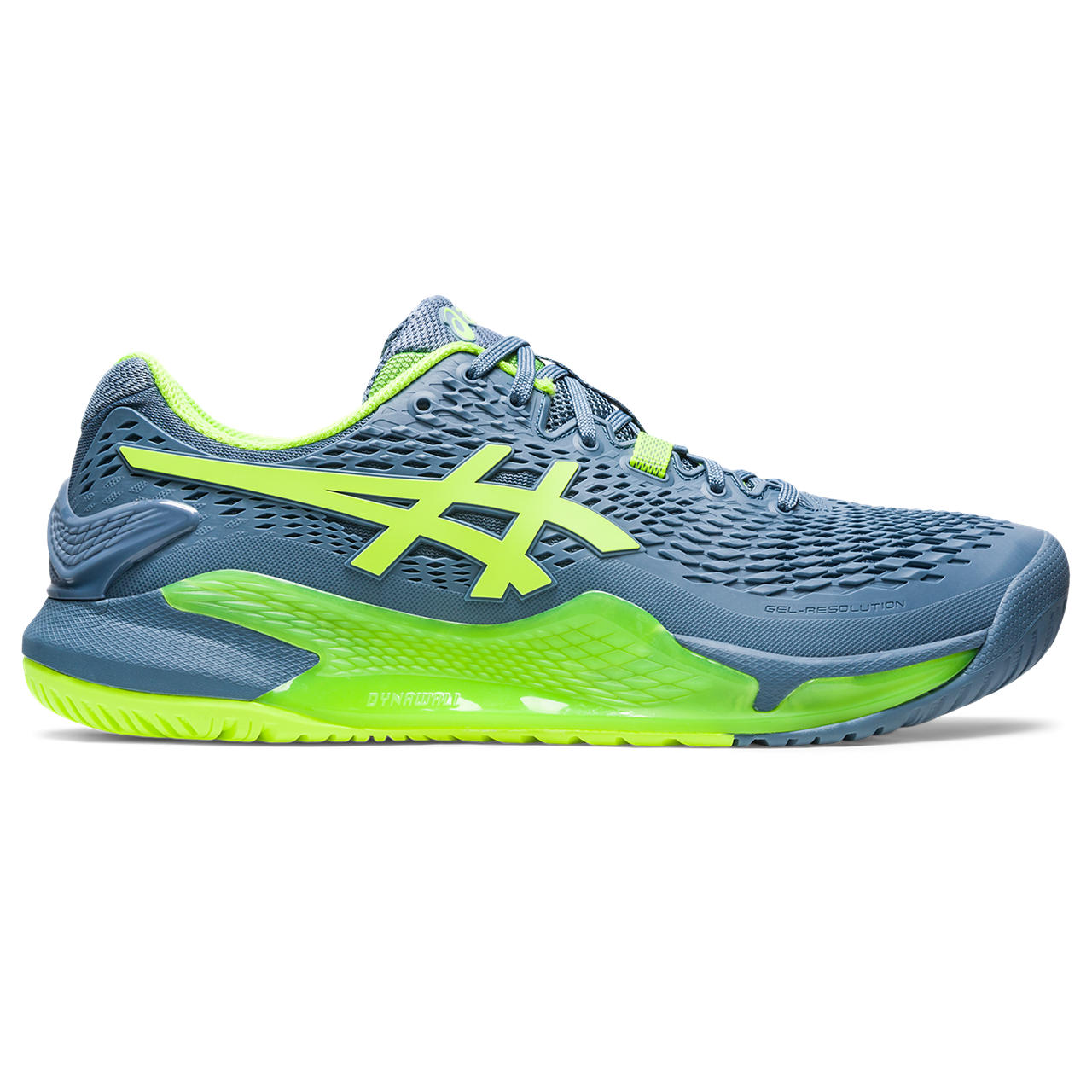 ASICS Gel Resolution 9 Men's Tennis Shoes - Lightweight Performance Court Shoes for Men with Shock Absorption (Blue/Green) | Ideal for Competitive Tennis Matches & Training Sessions