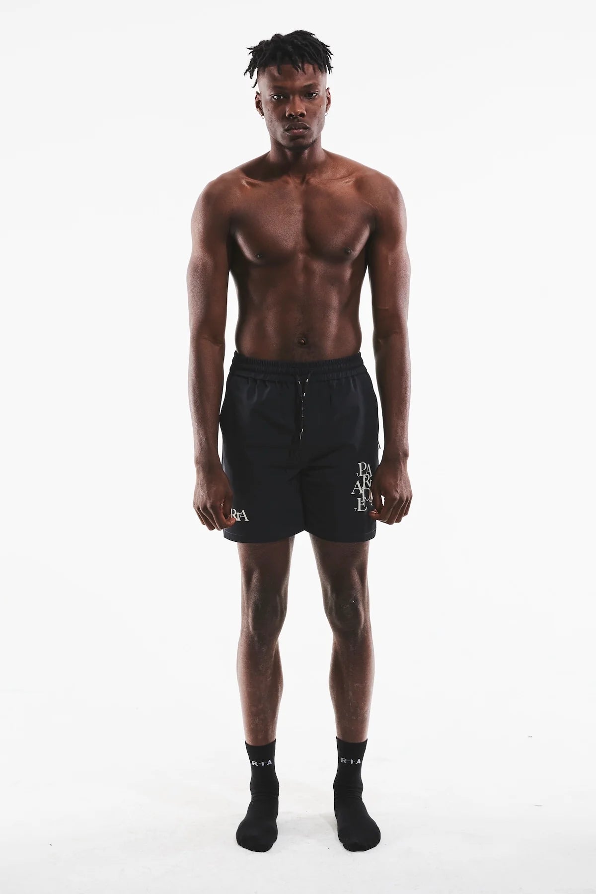RTA Matt Black Cross Paradise Shorts for Men - Trendy Streetwear Fashion with Comfortable Fit - Perfect for Casual Outings, Gym, and Summer Wear