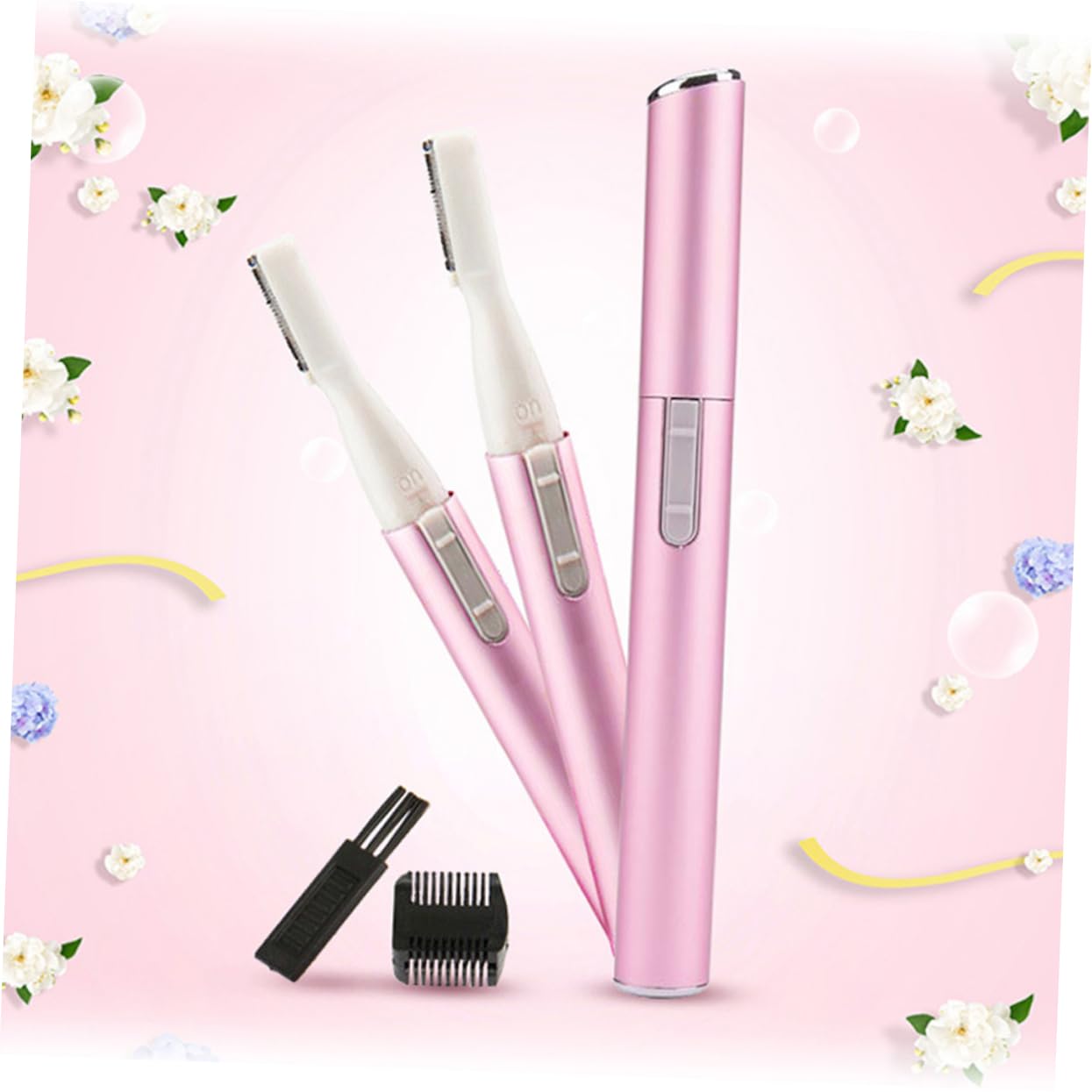 Electric Eyebrow Trimmer for Women - Rechargeable Facial Hair Remover & Eyebrow Shaver, Painless & Precise Grooming Tool (Pink) - Perfect for Eyebrow Shaping, Upper Lip & Peach Fuzz Removal at Home or Travel