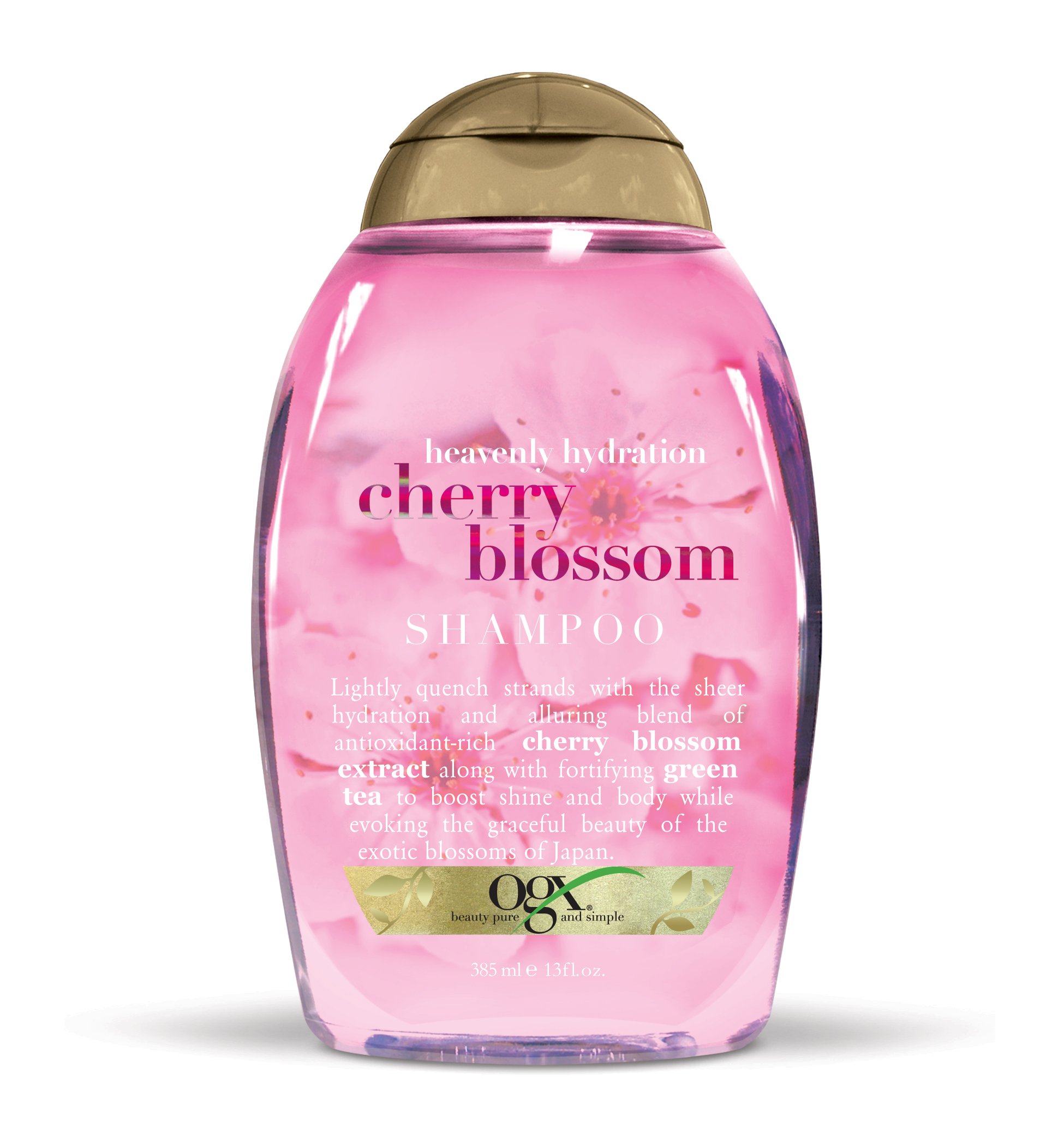 Organic Heavenly Hydration Plus Shampoo with Cherry Blossom Extract - 13 fl oz for Dry & Damaged Hair - Sulfate-Free, Vegan Hair Care for Soft, Shiny Locks - Perfect for Daily Use & Color-Treated Hair