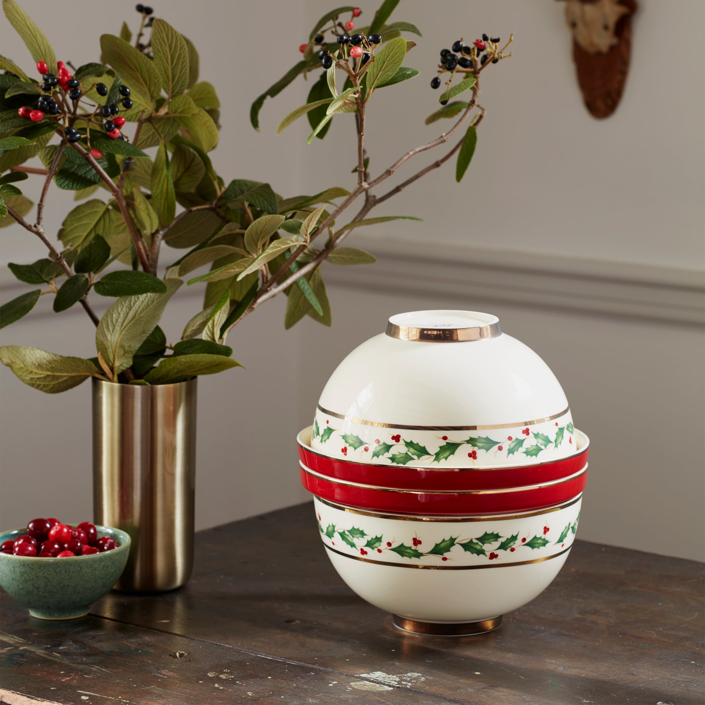 8-Piece Nesting Dinnerware Set for Holiday & Everyday Use - Space-Saving Dishware for Parties, Camping & Small Kitchens