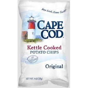 Cape Cod Kettle Cooked Potato Chips - All Natural, Gluten Free, 100% Canola Oil - 18oz (Pack of 2) - Perfect for Parties, Snacking & Gifts