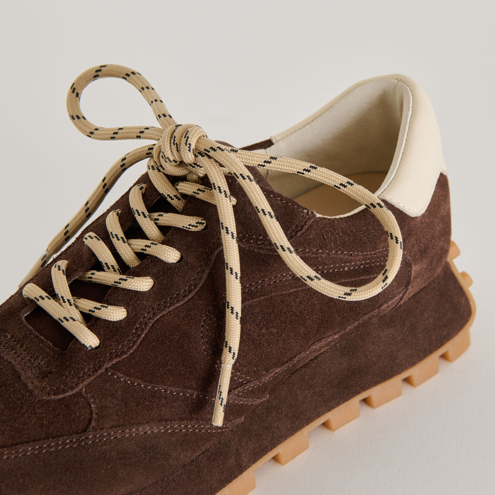 Tick Mark Cord Lace Tan Multi - Stylish and Comfortable Women's Shoes for Casual Wear, Office, and Outdoor Activities