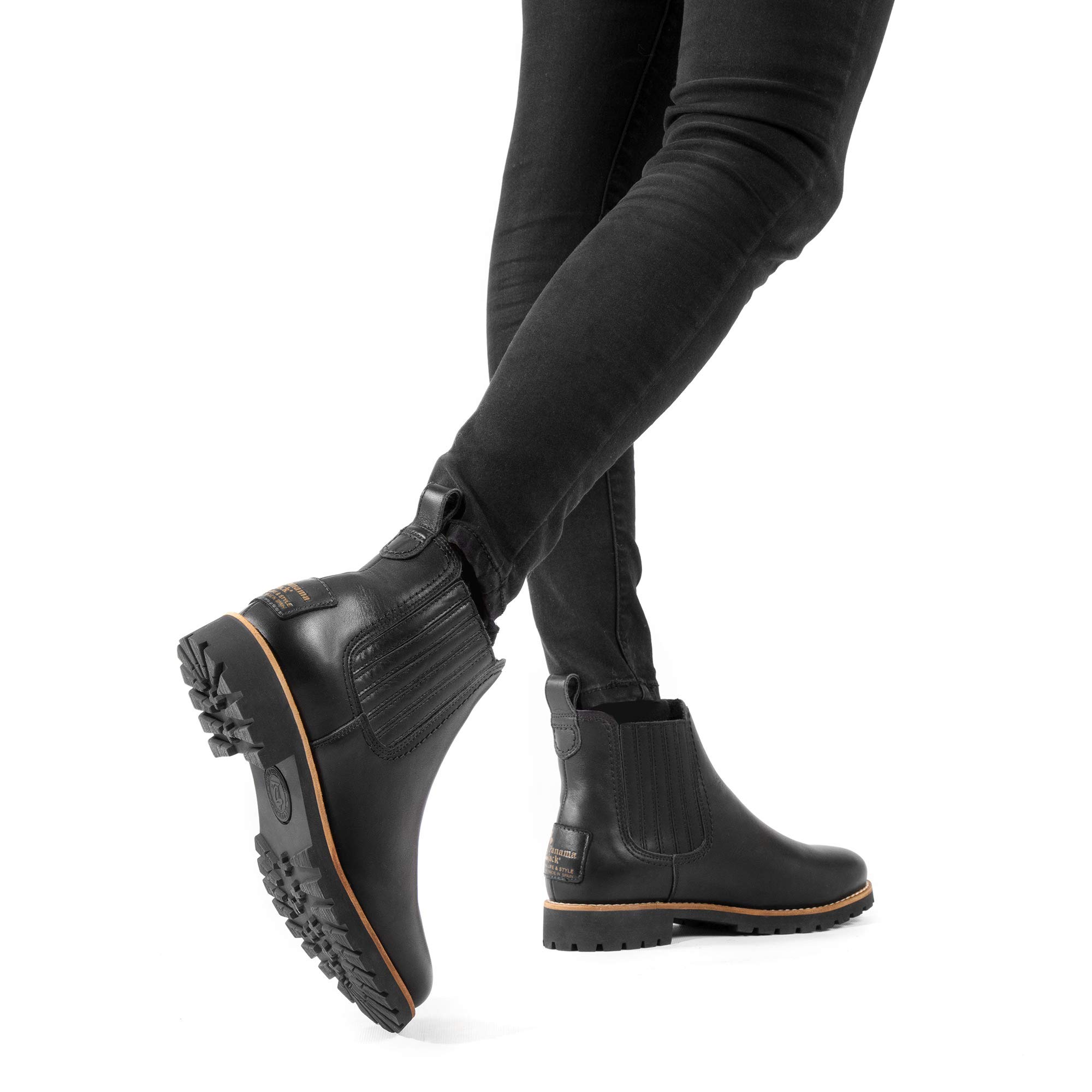 Panama Jack Women's Chelsea Boots - Waterproof Leather Ankle Boots for Women, Comfortable Slip-On Winter Boots with Cushioned Insole - Perfect for Casual Outfits, Work, and Outdoor Activities