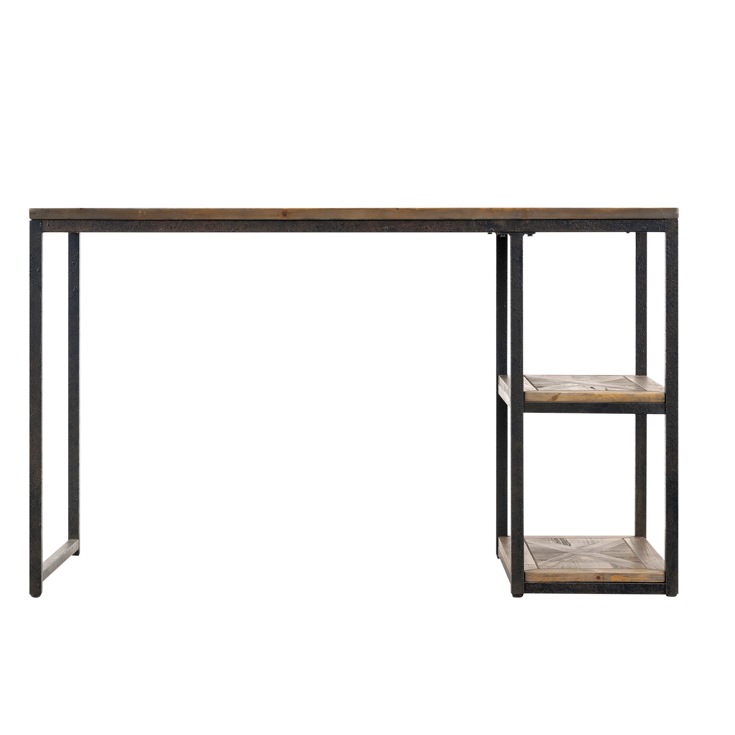 SEI Furniture Southern Enterprises Garviston Reclaimed Wood Writing Desk - Black | Home Office Desk for Small Spaces, Study Table for Students & Professionals