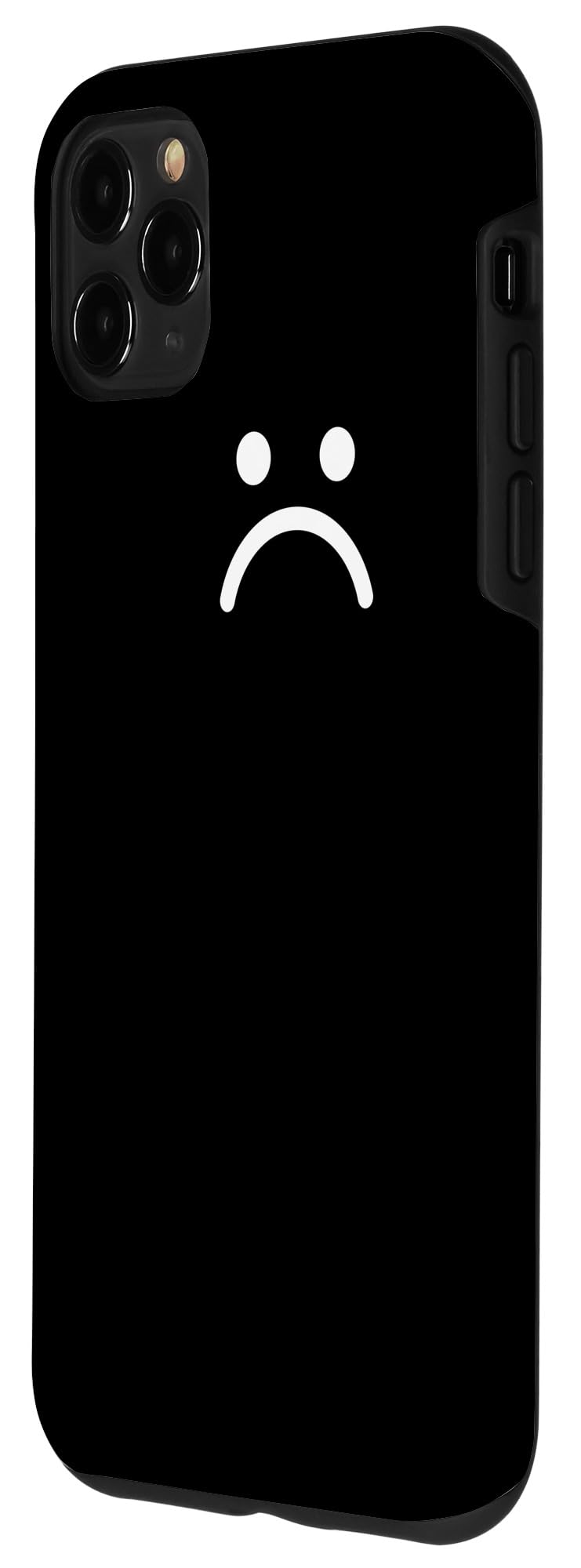 iPhone 11 Pro Max Case - Emo Grunge Aesthetic with Cool Sad Face Design | Protective Black Phone Cover for Daily Use, Concerts & Alternative Lifestyle