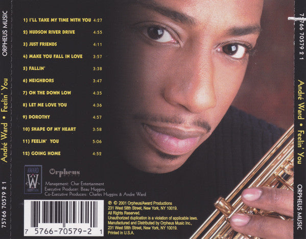 Andre Ward Feelin' You CD Album - R&B Soul Music for Relaxation, Workout & Romantic Evenings