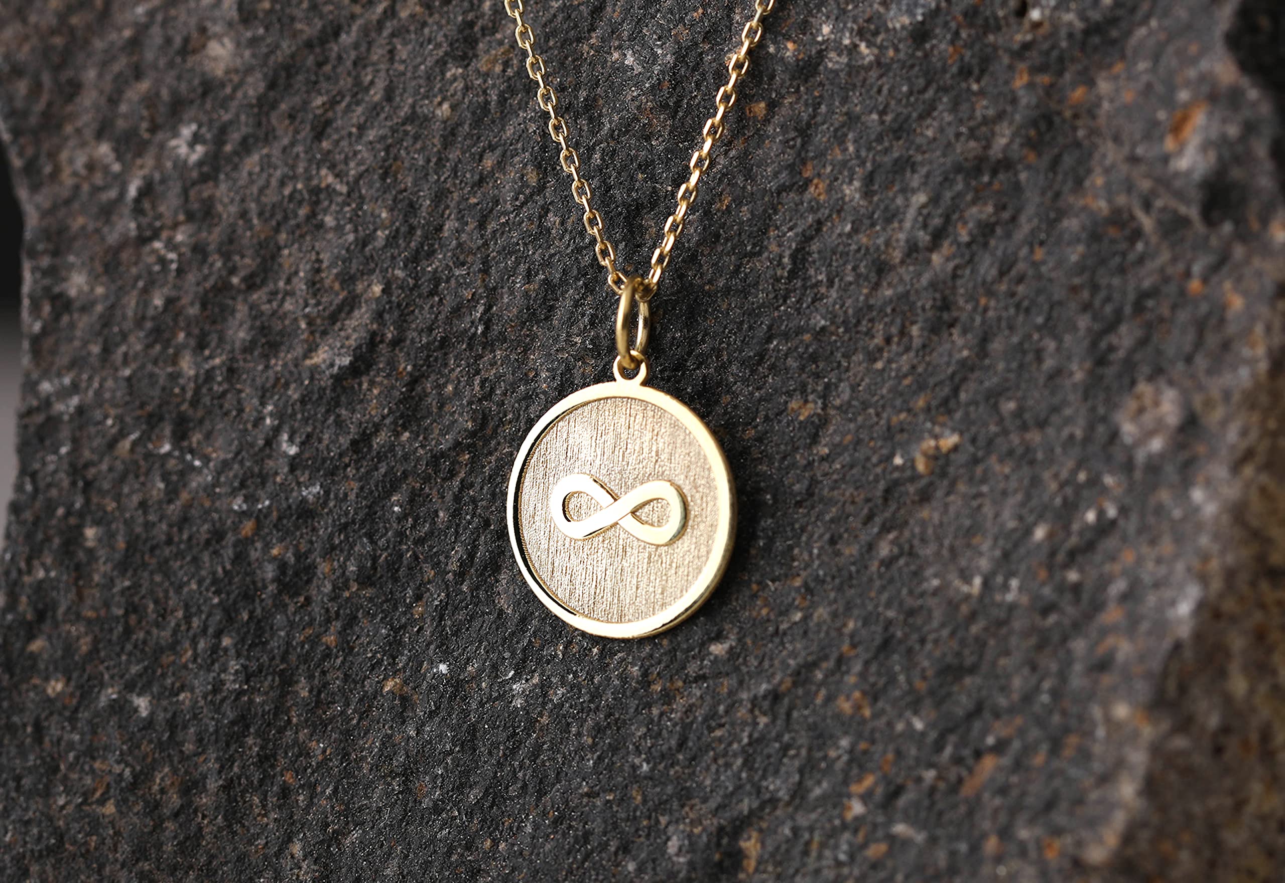 14K Gold Infinity Necklace - Personalized Name Pendant with Figure Eight Charm | Romantic Gift for Anniversary, Valentine's Day & Everyday Wear