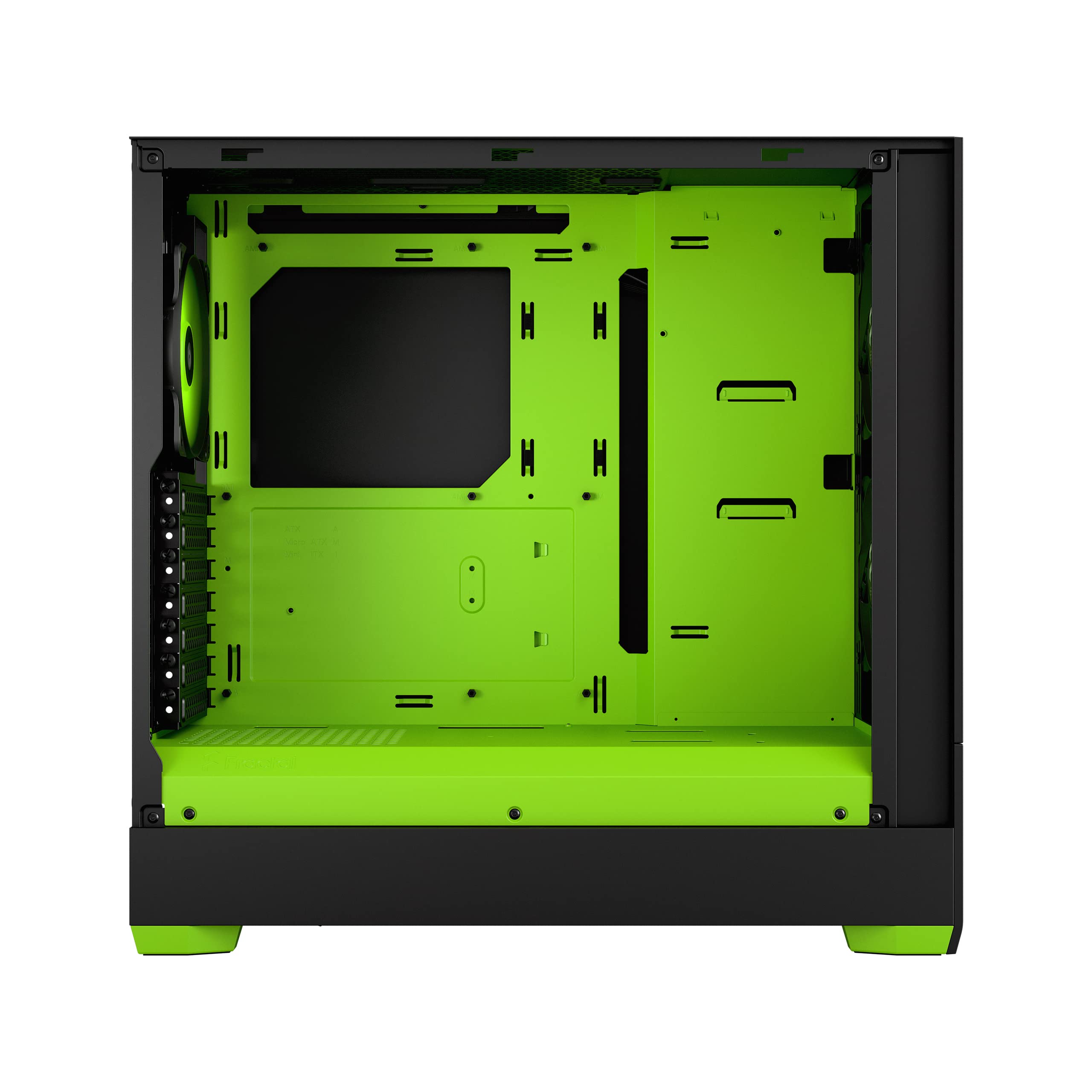 Fractal Design Pop Air RGB Green ATX Mid Tower PC Case - Tempered Glass Side Panel, Honeycomb Mesh Front, 3x 120mm RGB Fans Included - High Airflow Gaming Computer Case for Streaming & Esports