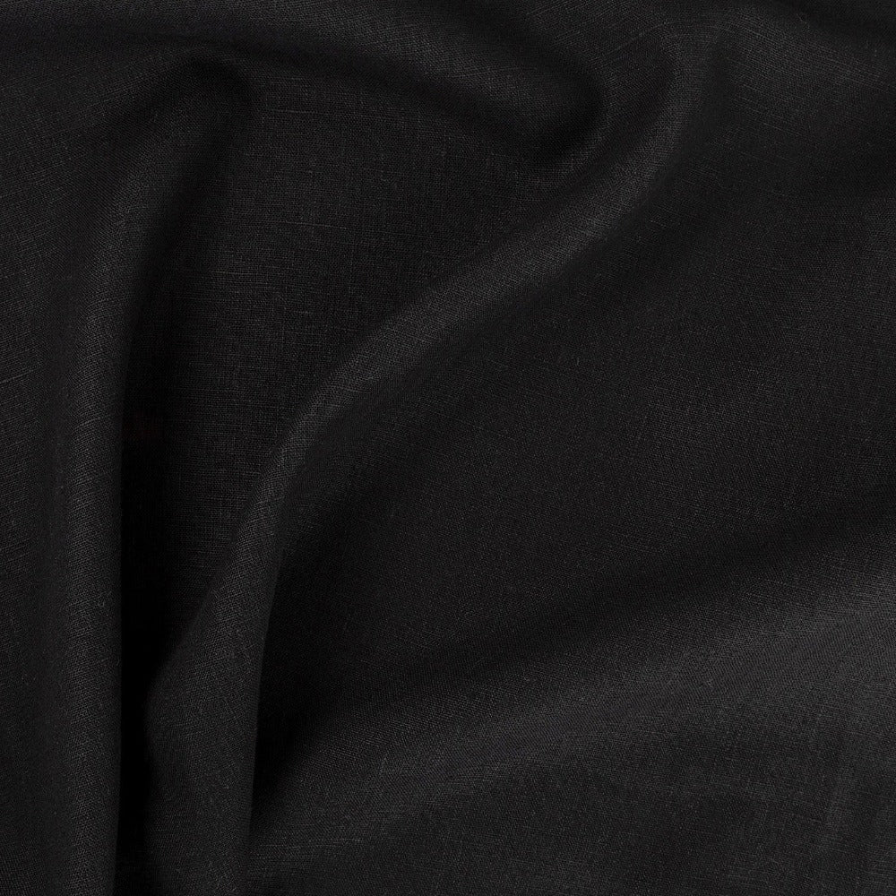 Luxury Tuscany Linen Bedding Set - Premium Onyx Black 100% Natural Linen Sheets for Bedroom Decor & Comfortable Sleep