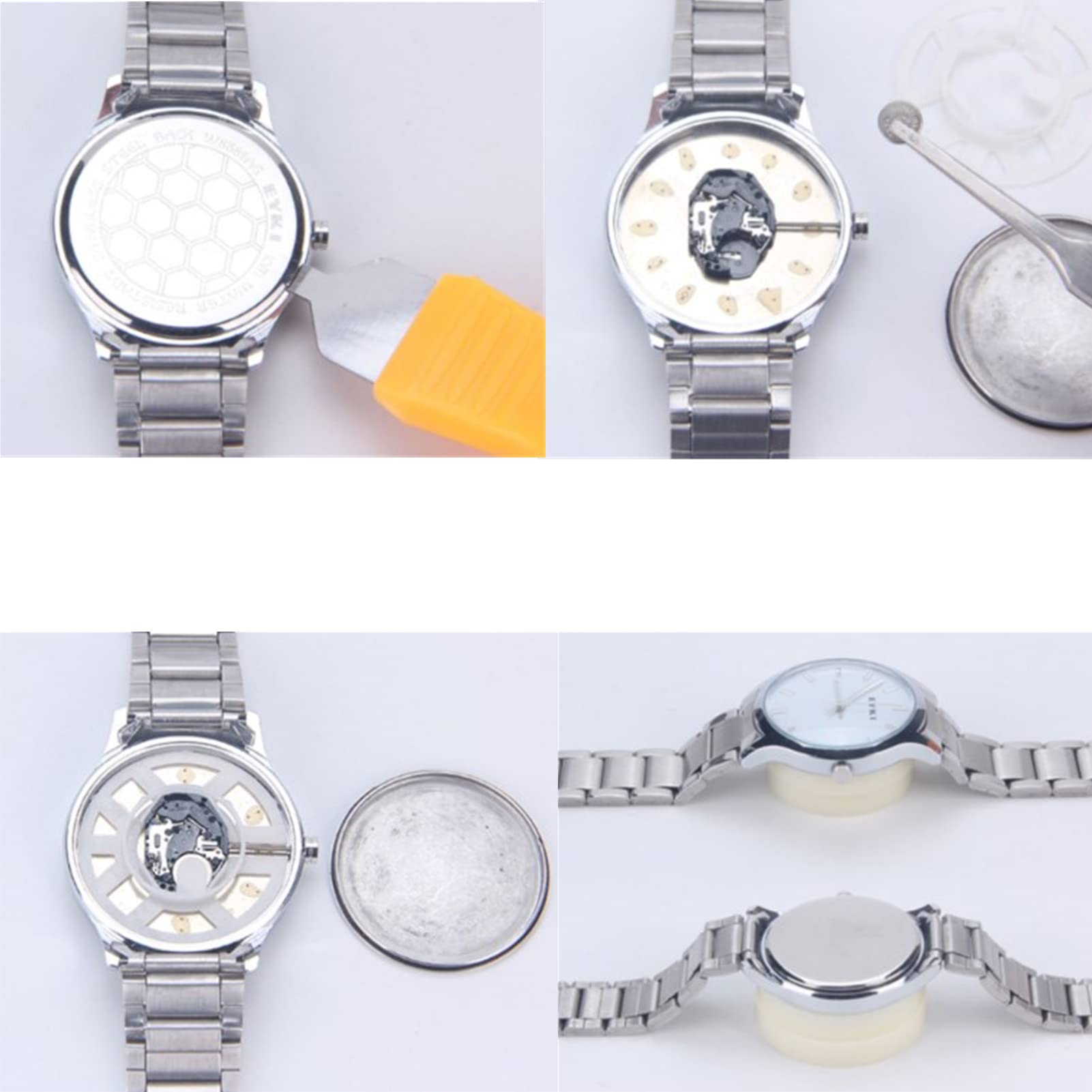 Zerone Professional Watch Press Set - Watch Back Case Closer & Crystal Glass Fitting Tool for Watch Repair | Perfect for Watchmakers, Jewelers & DIY Enthusiasts | Ideal for Snap Back Watch Case Repairs & Maintenance