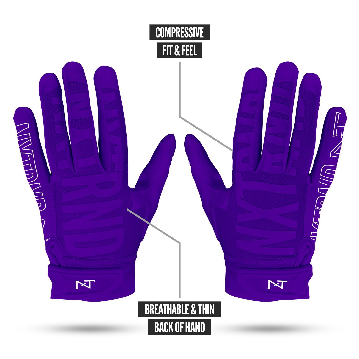 Nxtrnd G2 Football Gloves for Men - Ultra Sticky Elite Receiver Gloves with Enhanced Grip - Perfect for Training, Games, and Competitive Play
