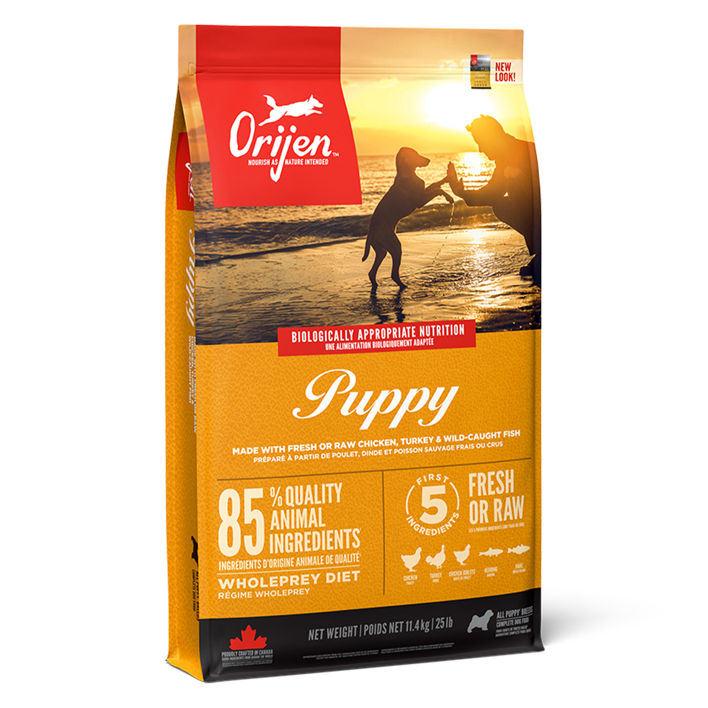 ORIJEN Premium Puppy Dry Dog Food - High-Protein Grain-Free Formula for Puppies - 11.4kg (25.1lb) - Supports Healthy Growth & Development - Perfect for Small, Medium & Large Breed Puppies - Indoor & Outdoor Feeding