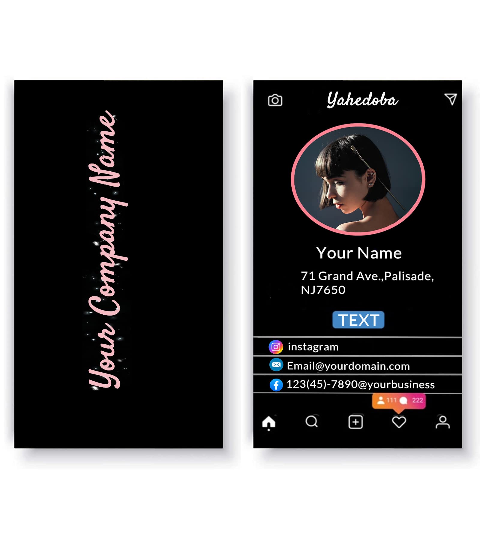 Premium 300g Coated Business Cards - Custom Personalized Printing with Text & Logo - 1000 Pack (3.5