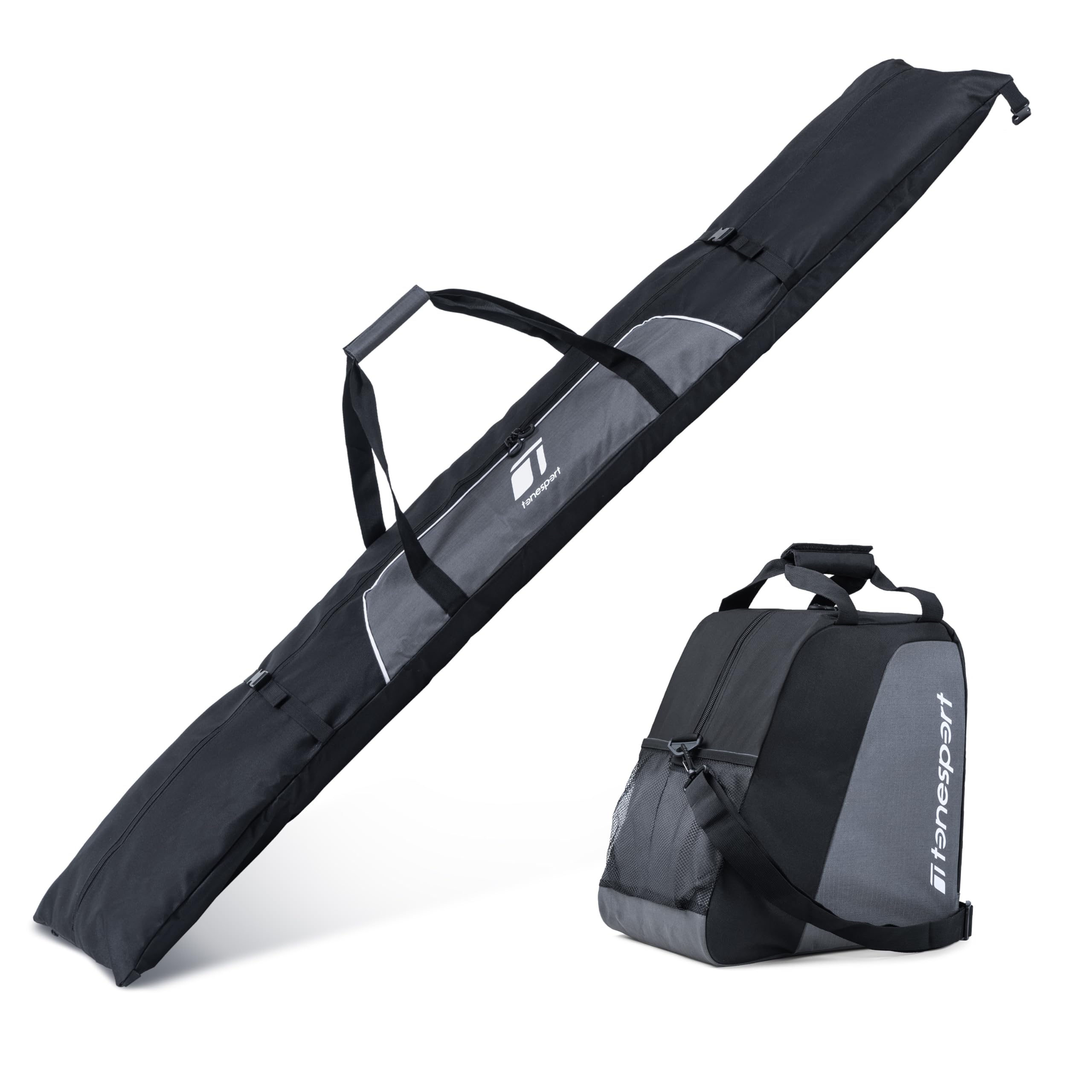 **Durable Ski and Boot Bag Combo for Air Travel - Lightweight Unpadded Snow Ski Bag Fits Skis Up to 180cm - Perfect for Ski Trips & Winter Vacations**