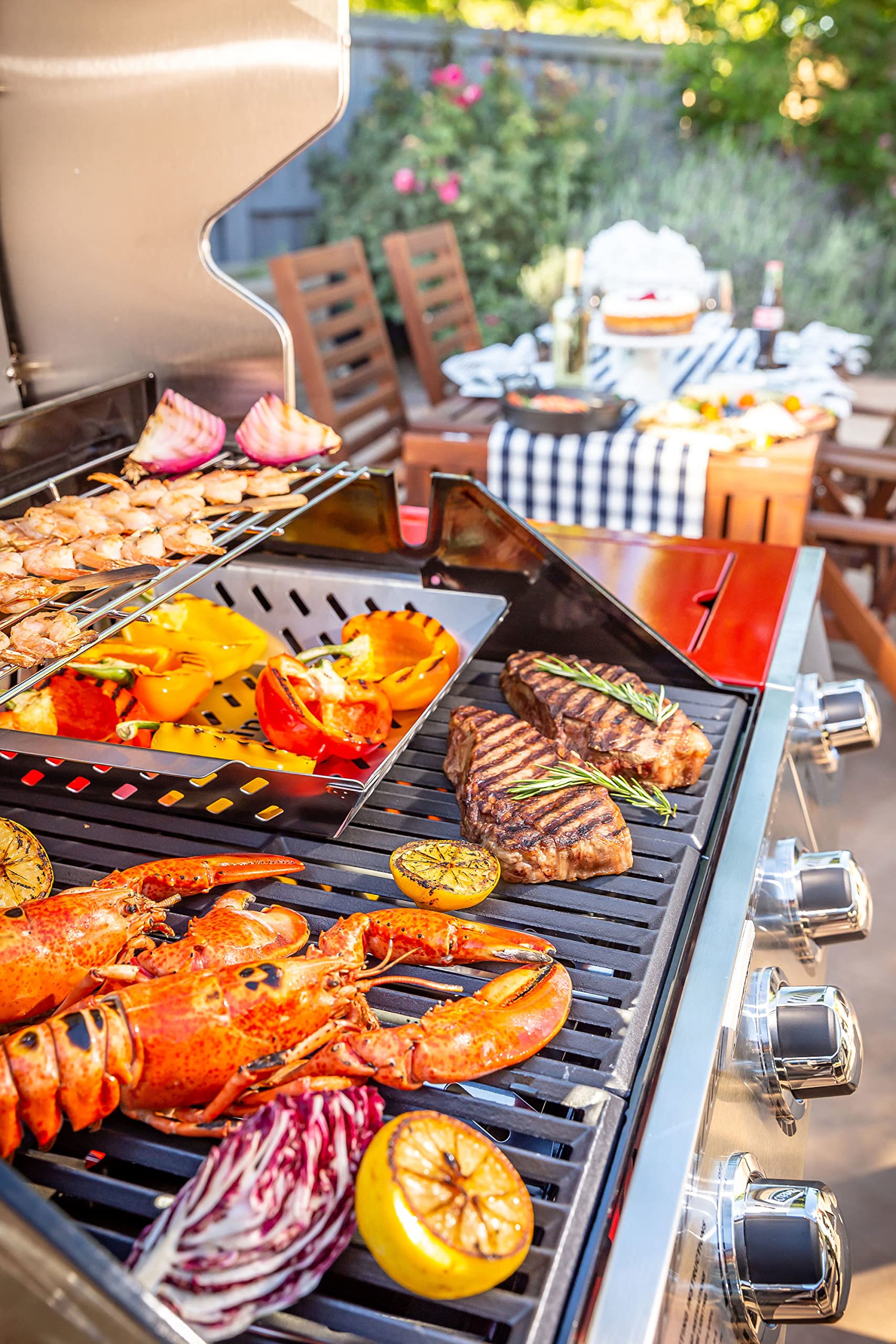 Cuisinart CGWM-019 Stainless Steel BBQ Wok with Built-in Handles - Heavy Duty Grilling Basket for Vegetables, Seafood & Meat - Perfect for Outdoor Cooking, Camping & Backyard BBQs