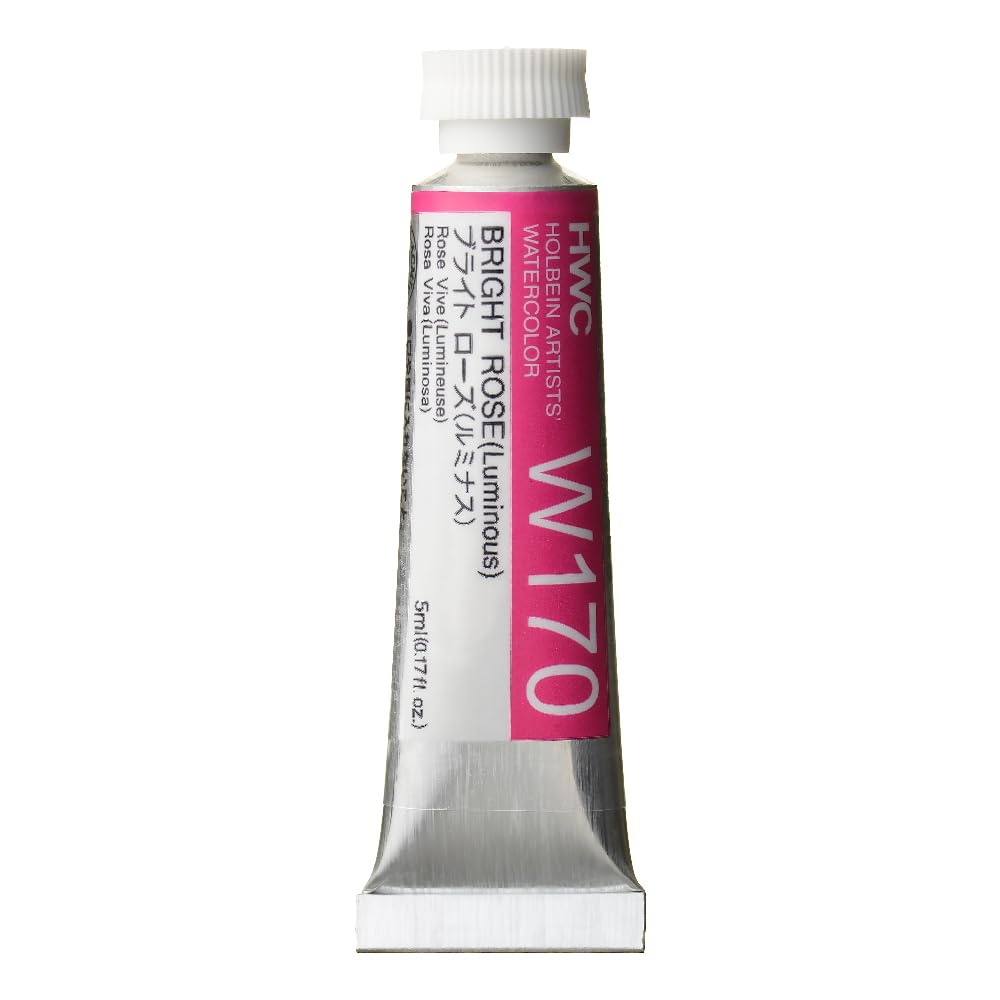 Holbein Artists Watercolor Paint - Bright Rose 5ml Tube | Professional Watercolor for Artists, Painting, Illustration & DIY Crafts