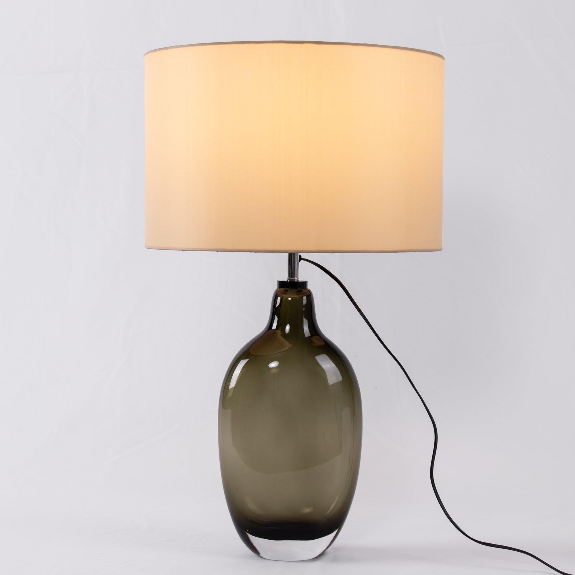 Elegant Glazed Crystal Table Lamp - Modern Home Decor for Living Room, Bedroom & Office - Perfect for Ambient Lighting & Stylish Interior Design