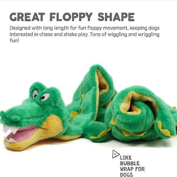 Outward Hound Squeaker Matz Plush Alligator Dog Toy - Durable Chew Toy for Small & Medium Dogs - Perfect for Fetch, Tug-of-War & Cuddle Time