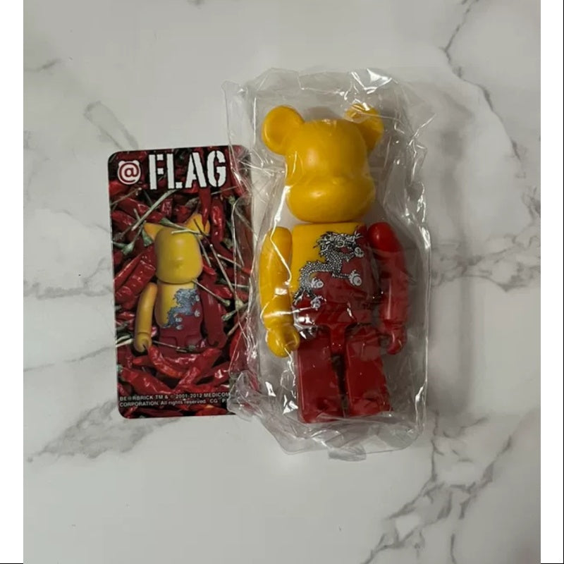 Bearbrick Series 24 FLAG Bhutan 100% Collectible Figure - Limited Edition Vinyl Art Toy for Display & Collection | Perfect for Home Decor, Office Display & Anime Fans Gift