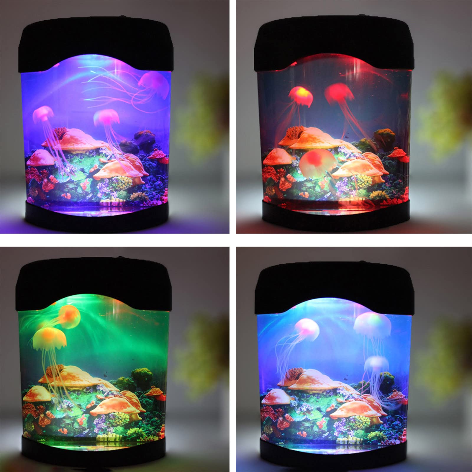 USB Jellyfish Night Light - Colorful Ocean-Themed LED Desk Lamp for Kids & Adults | Bedroom Decor, Nursery Nightlight, Relaxing Mood Lighting for Home, Office & Gift Giving