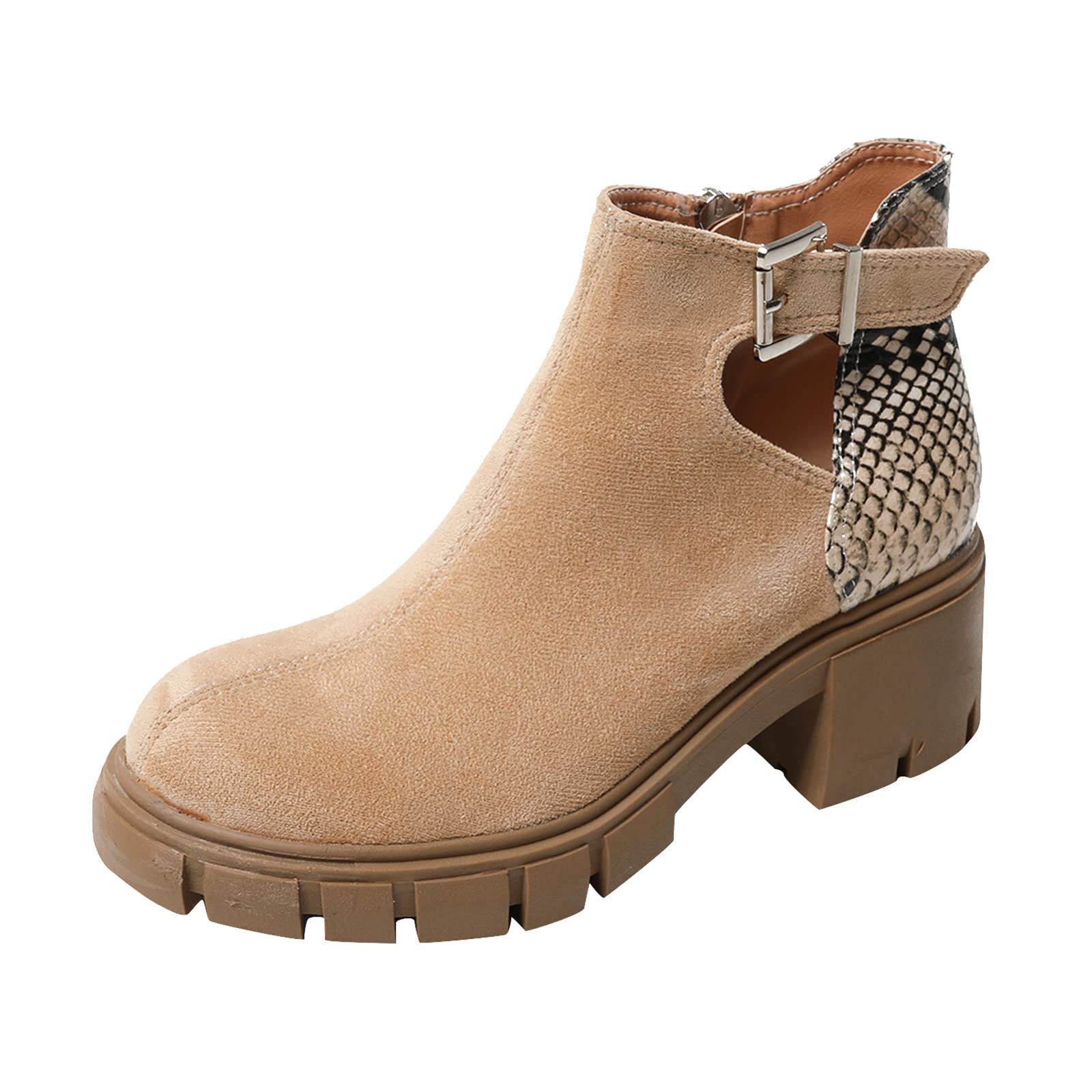 Gibobby Women's Low Heel Dressy Booties & Platform Cowboy Boots with Stacked Chunky Heel and Tassel - Perfect for Western Outfits, Date Nights & Fall Fashion
