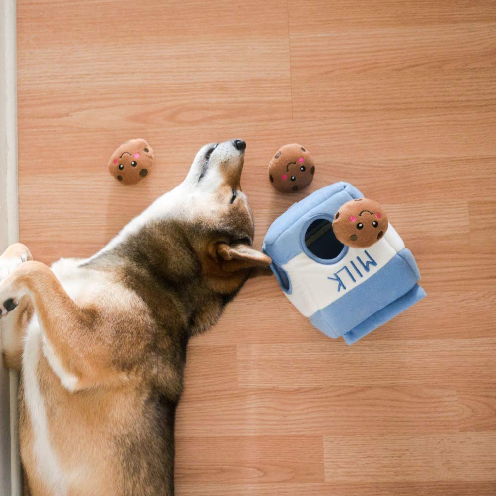 ZippyPaws Burrows Replacement Miniz Cookies 3-Pack - Squeaky Plush Refills for Interactive Hide & Seek Dog Toys - Puppy Enrichment Toys for Small & Medium Dogs - Perfect for Boredom Relief & Training Sessions