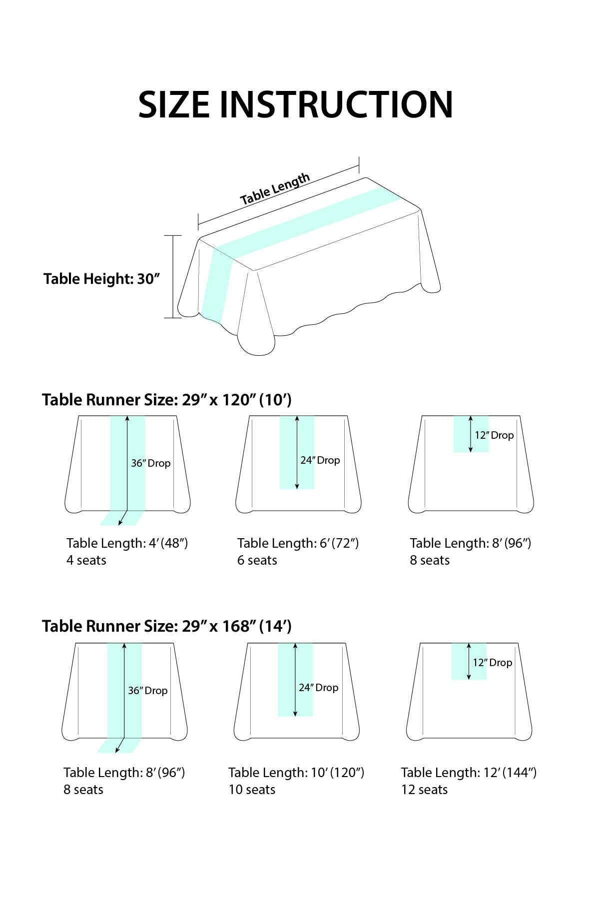 Ling's Moment 14Ft Dusty Blue Sheer Chiffon Table Runner with Silver Sparkle - Elegant Wedding Decor for Rustic, Boho Weddings, Bridal Showers & Birthday Parties - Perfect for Table Settings, Centerpieces & Special Event Decorations