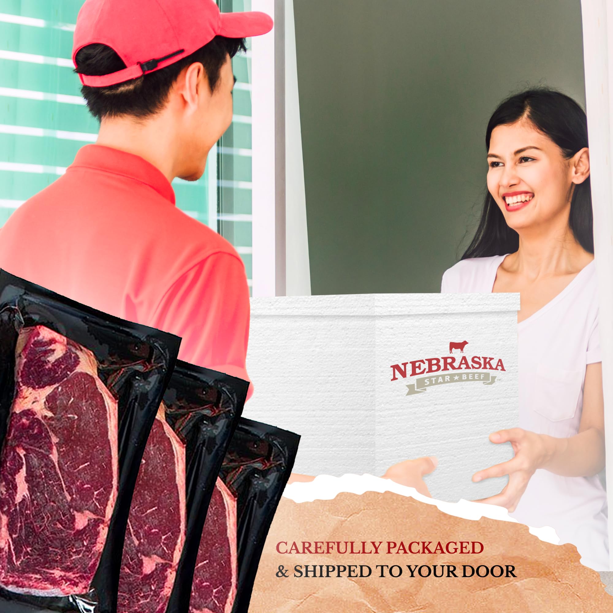 Premium Nebraska Star Angus Steak Sampler Gift Box - USDA Prime Beef Cuts for Grilling, BBQ & Special Occasions - Perfect Steak Gift for Father's Day, Anniversary & Holidays