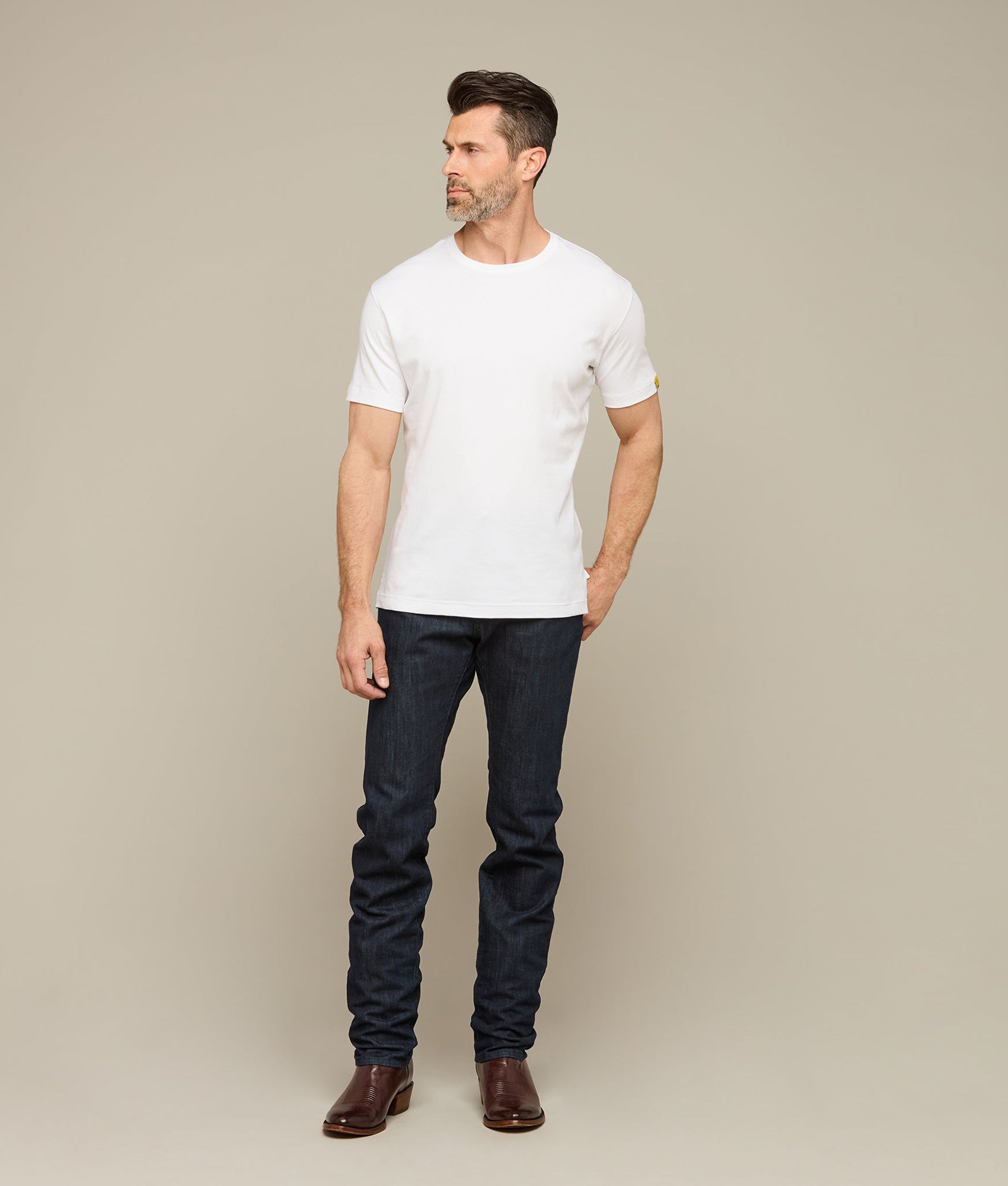 Lucchese x Parker McCollum Premium Pima Cotton T-Shirt for Men - Soft Breathable White Tee - Perfect for Casual Wear, Concerts & Western Style Outfits