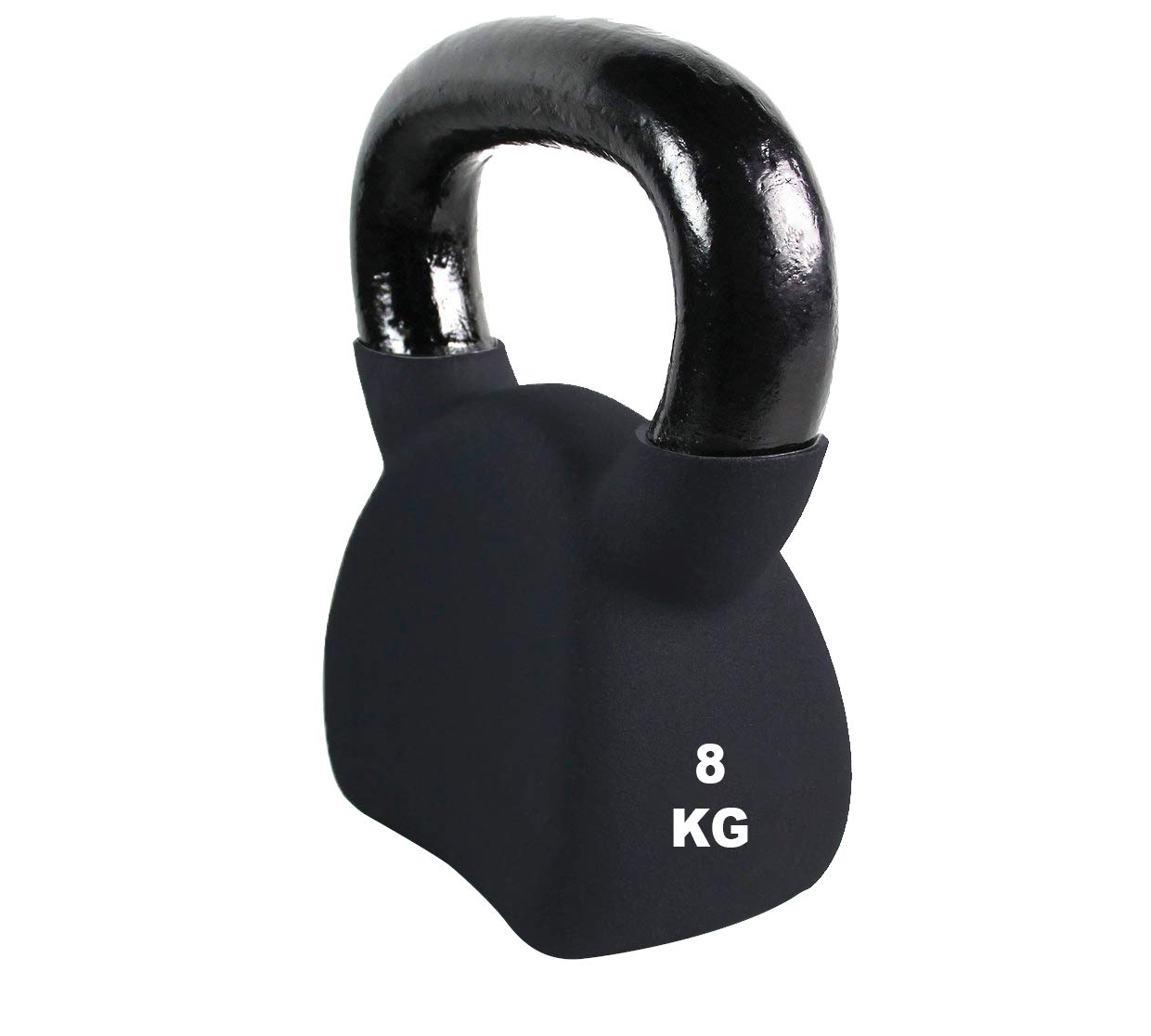 Athlyt Neoprene Coated Cast Iron Kettlebell - Black Weight for Home Gym, Strength Training & CrossFit Workouts | Perfect for HIIT, Functional Fitness & Muscle Building