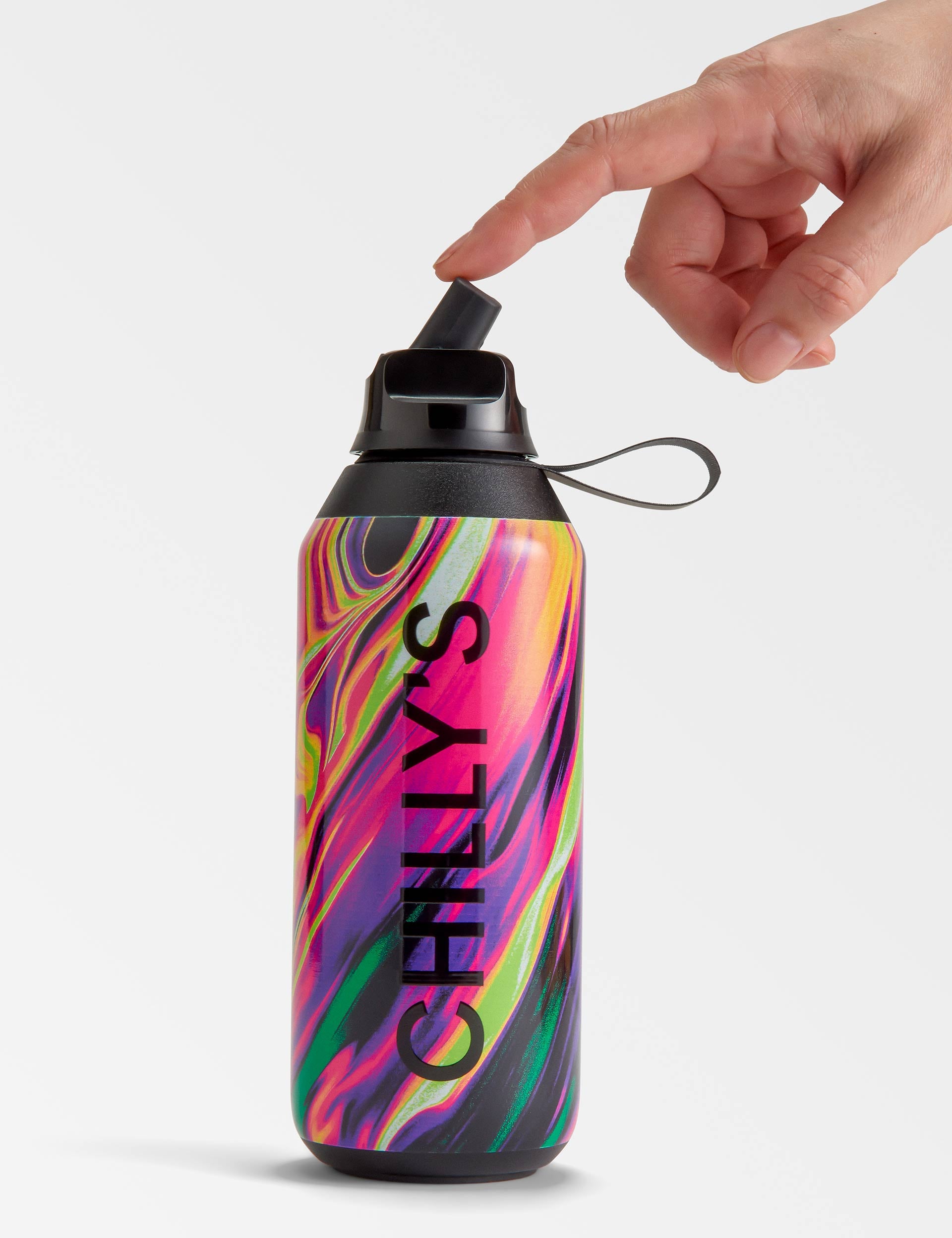 Series 2 Flip Top Water Bottle 500ml - Cosmic Nebula Design | Leakproof & BPA Free | Perfect for Gym, Hiking & Outdoor Activities