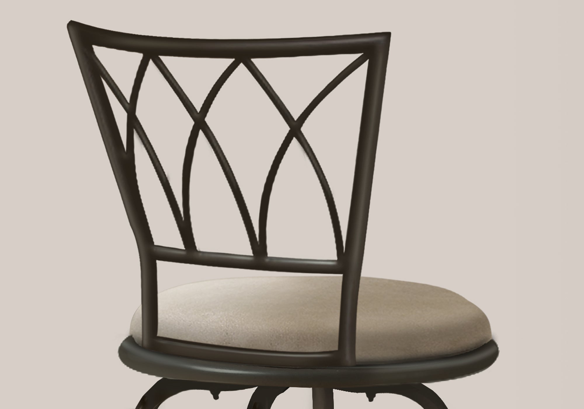 2-Pack Dark Coffee Metal Swivel Bar Stools 43