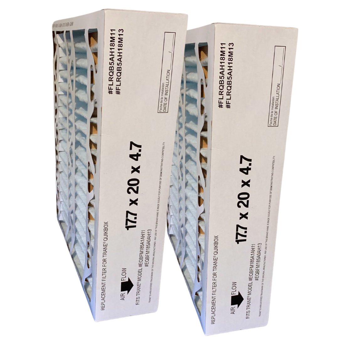 Trane FLRQB5AH18M11 & FLRQB5AH18M13 Replacement Air Filter 17.7x20x4.7 MERV 13 - 2 Pack - Compatible with Trane HVAC Systems - Perfect for Home & Office Air Purification