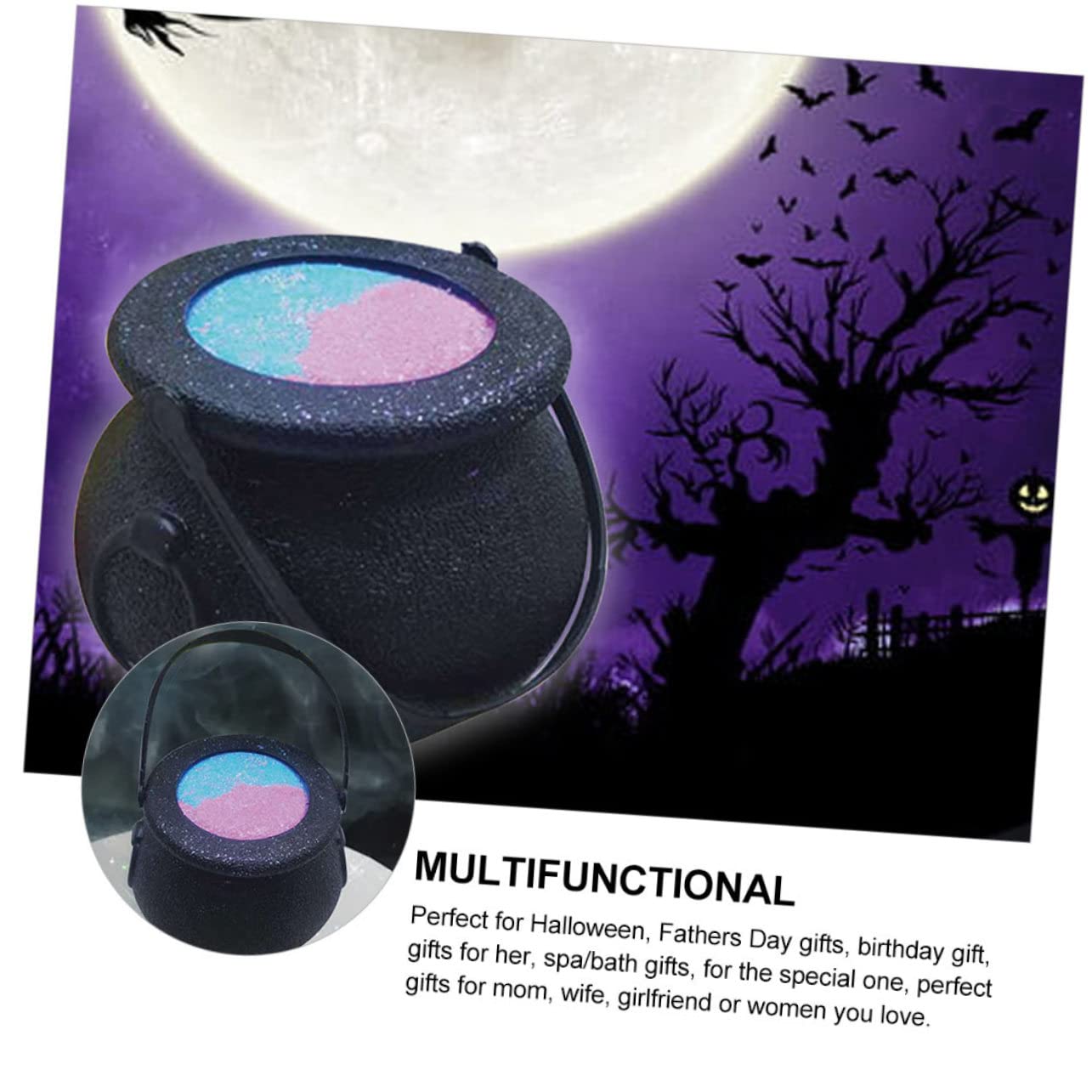 1pc Halloween Witch Salt Bubble Bath Bomb for Relaxing & Stress Relief - Safe, Skin-Friendly Bath Supplies for Spa, Self-Care & Gift Giving