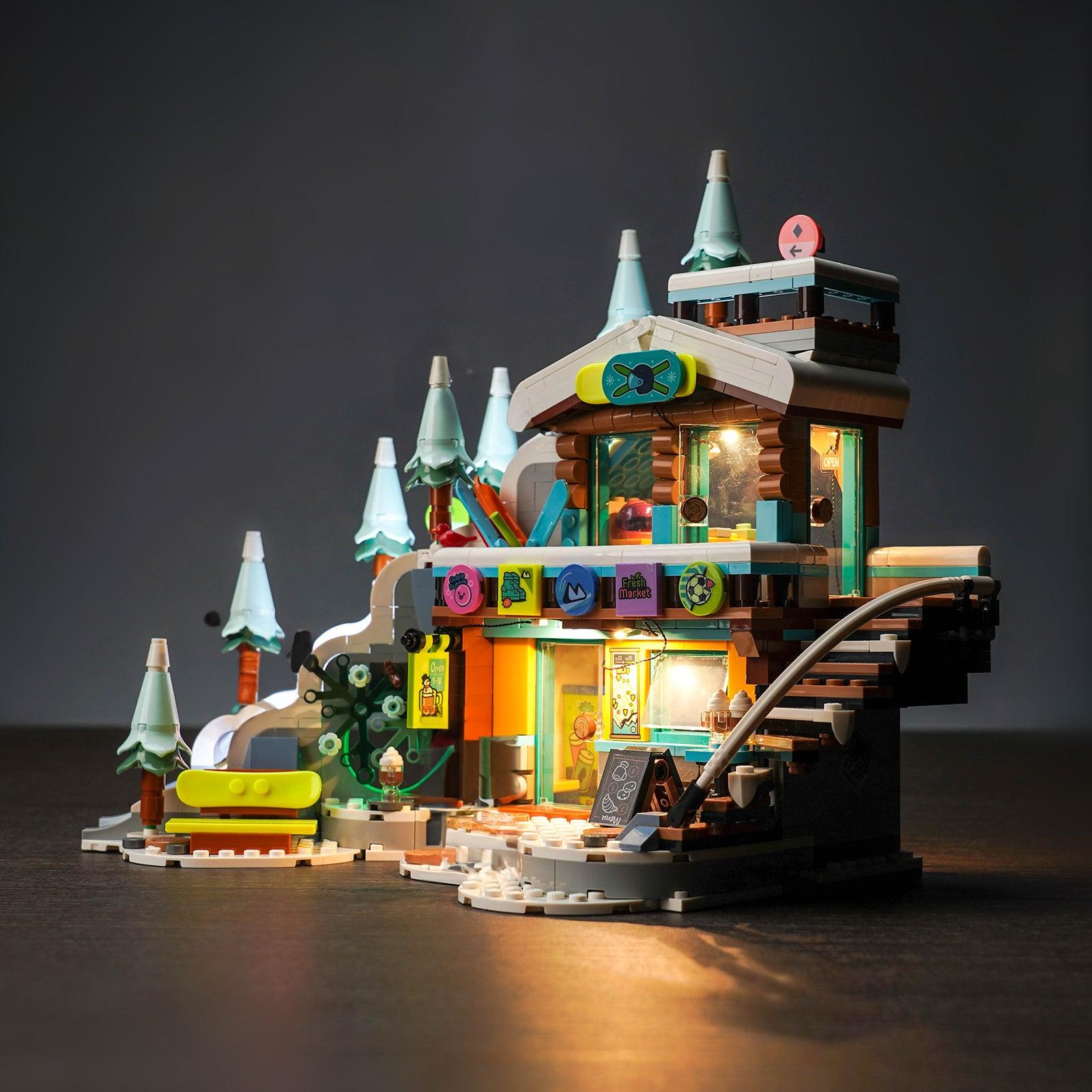 LEGO Mountaintop Climbing Snow Mountain Lamp Set 41756 - LED Light Kit for LEGO Building Blocks, DIY Night Light for Kids Room Decor & Model Display
