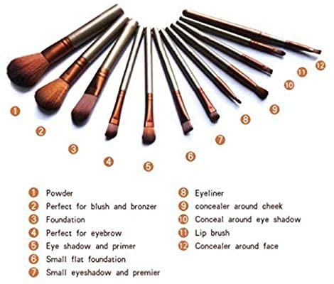 12 Pcs Soft Bristle Makeup Brush Set with Beauty Blender & Storage Box - Professional Cosmetic Brushes for Women & Girls - Perfect for Foundation, Contouring, Eyeshadow & Daily Makeup Application