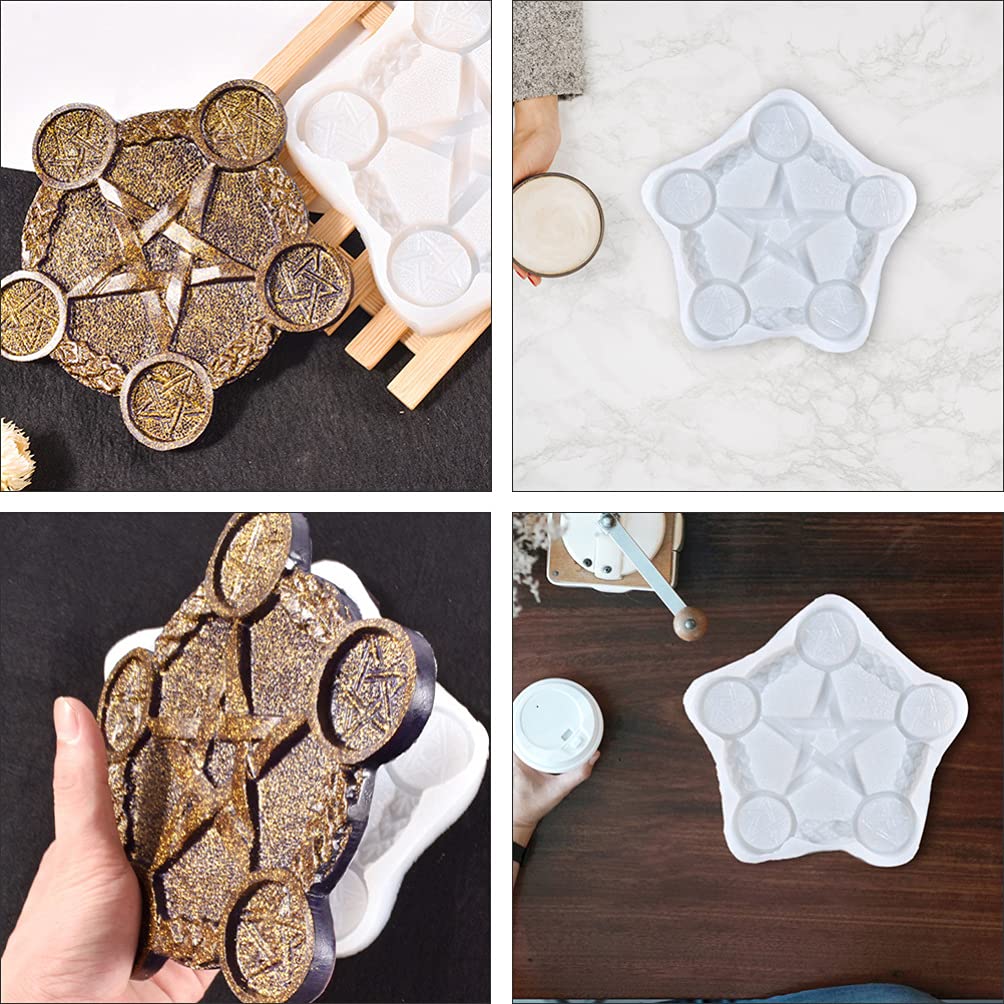 Divination Mat Resin Mold - Silicone Candle Holder & Epoxy Resin Molds for DIY Crafting - Perfect for Witchcraft, Tarot Reading, and Home Decor