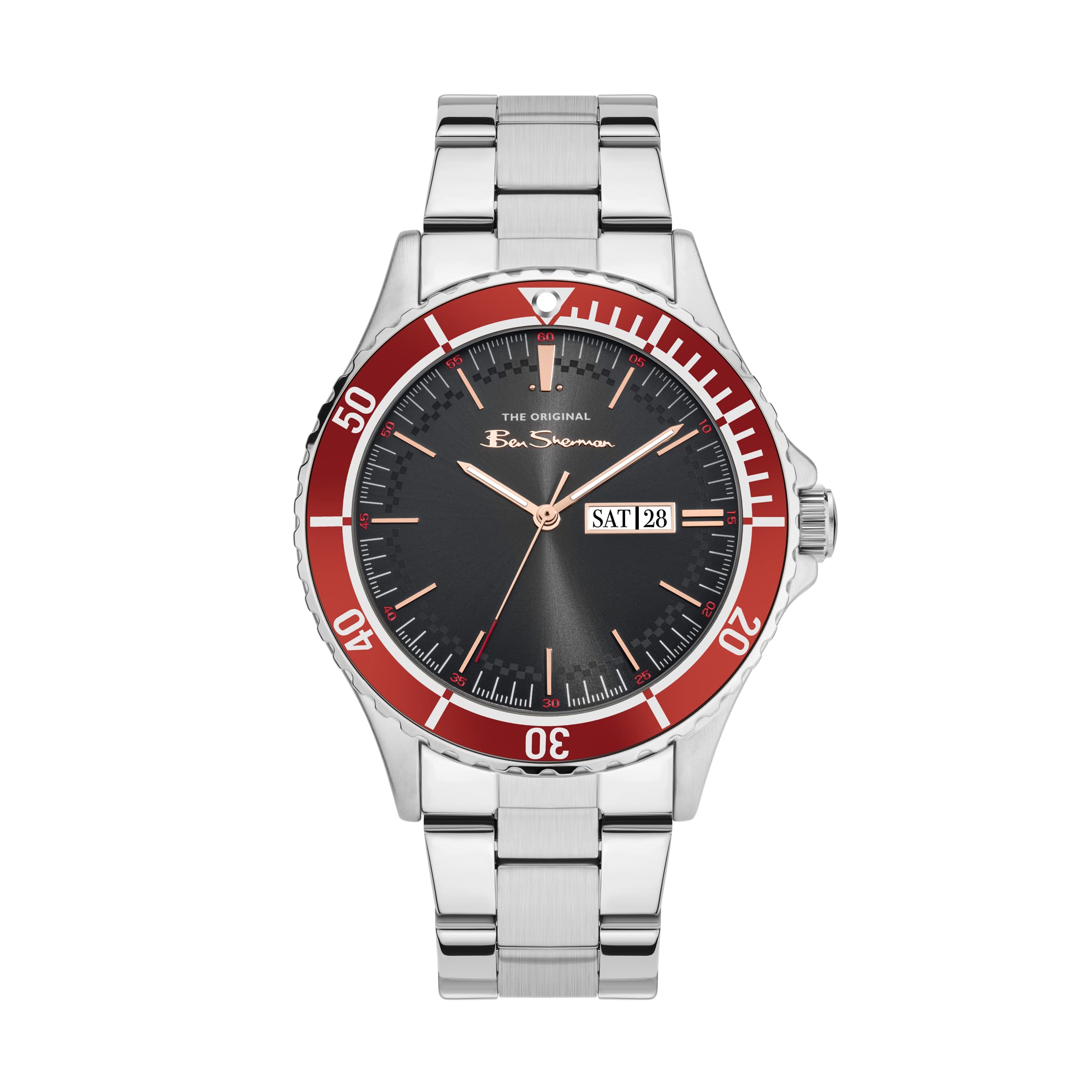 Ben Sherman Men's Day Date Watch - Classic Analog Quartz Wristwatch with Leather Strap - Perfect for Business, Casual & Formal Occasions