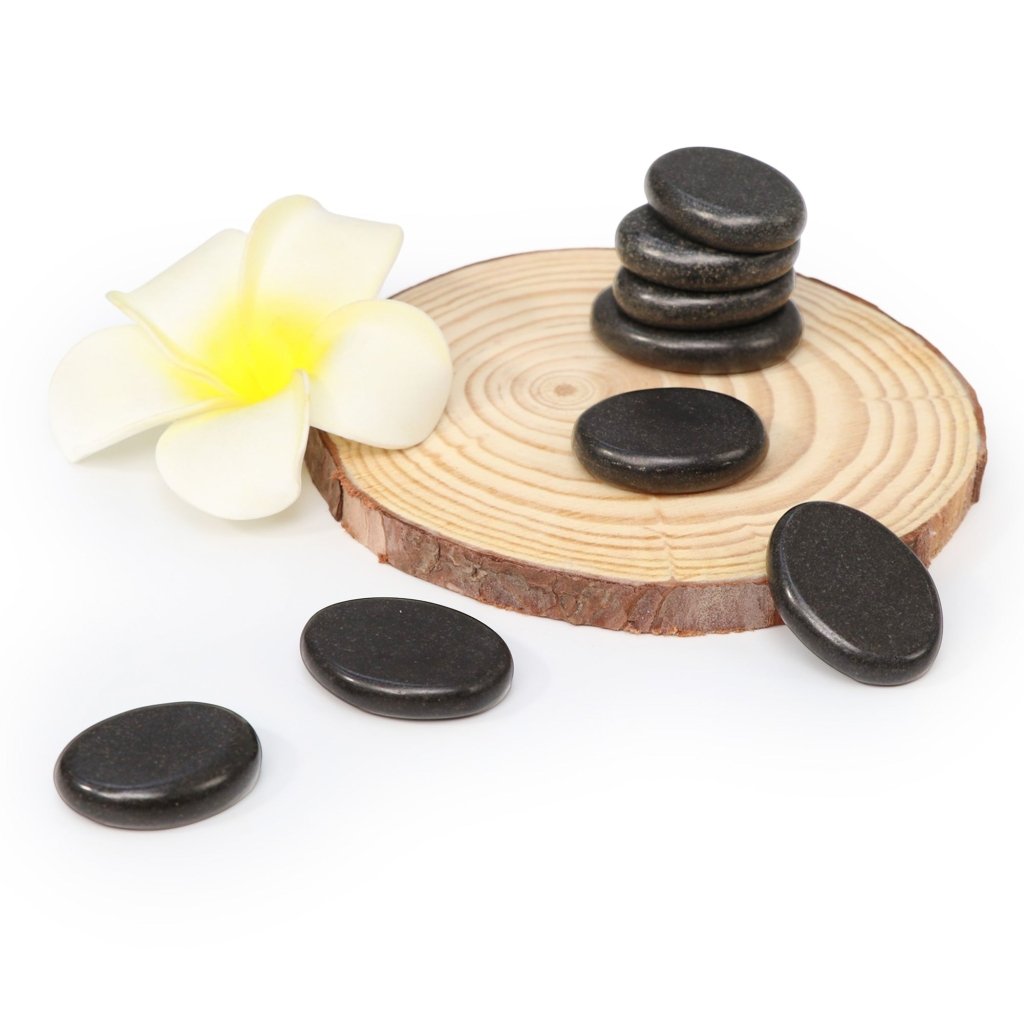 Professional Basalt Hot Stone Massage Set - 8 Piece Toe Therapy Kit (1.5