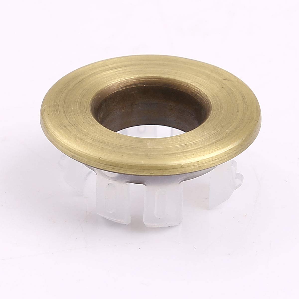 iiniim Sink Overflow Ring Cover - Brushed Brass Bathroom Sink Hole Trim, Round Hole Insert Replacement - Perfect for Bathroom Renovation & Sink Repair Projects