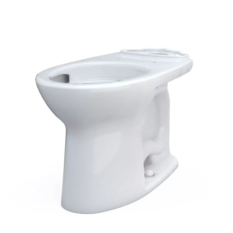 TOTO C776CEFG#01 Drake Elongated Universal Height Tornado Flush Toilet Bowl with CEFIONTECT - Cotton White | Water-Efficient & Easy-Clean Design for Modern Bathrooms & Commercial Spaces