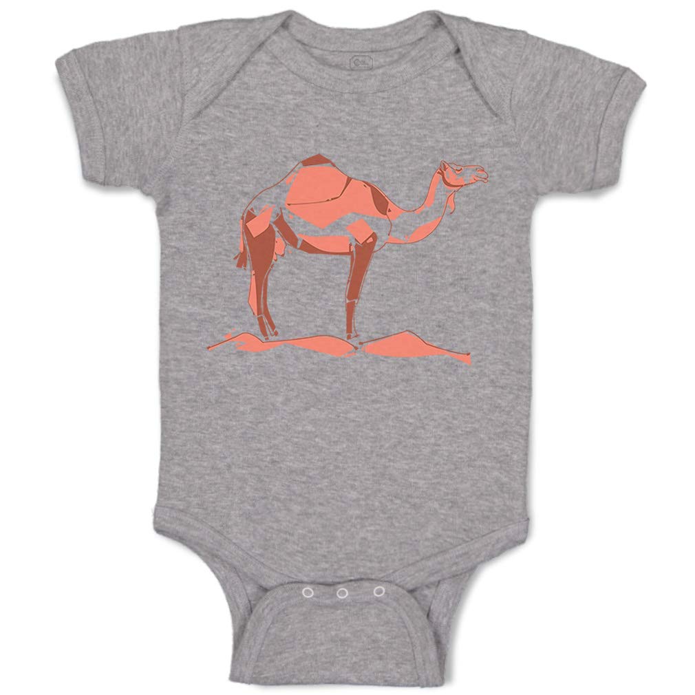 Cute Rascals Baby Bodysuit - Camel Shadow Print Unisex Cotton Onesie for Boys & Girls | Soft & Funny Infant Outfit for Playtime, Photoshoots & Everyday Wear