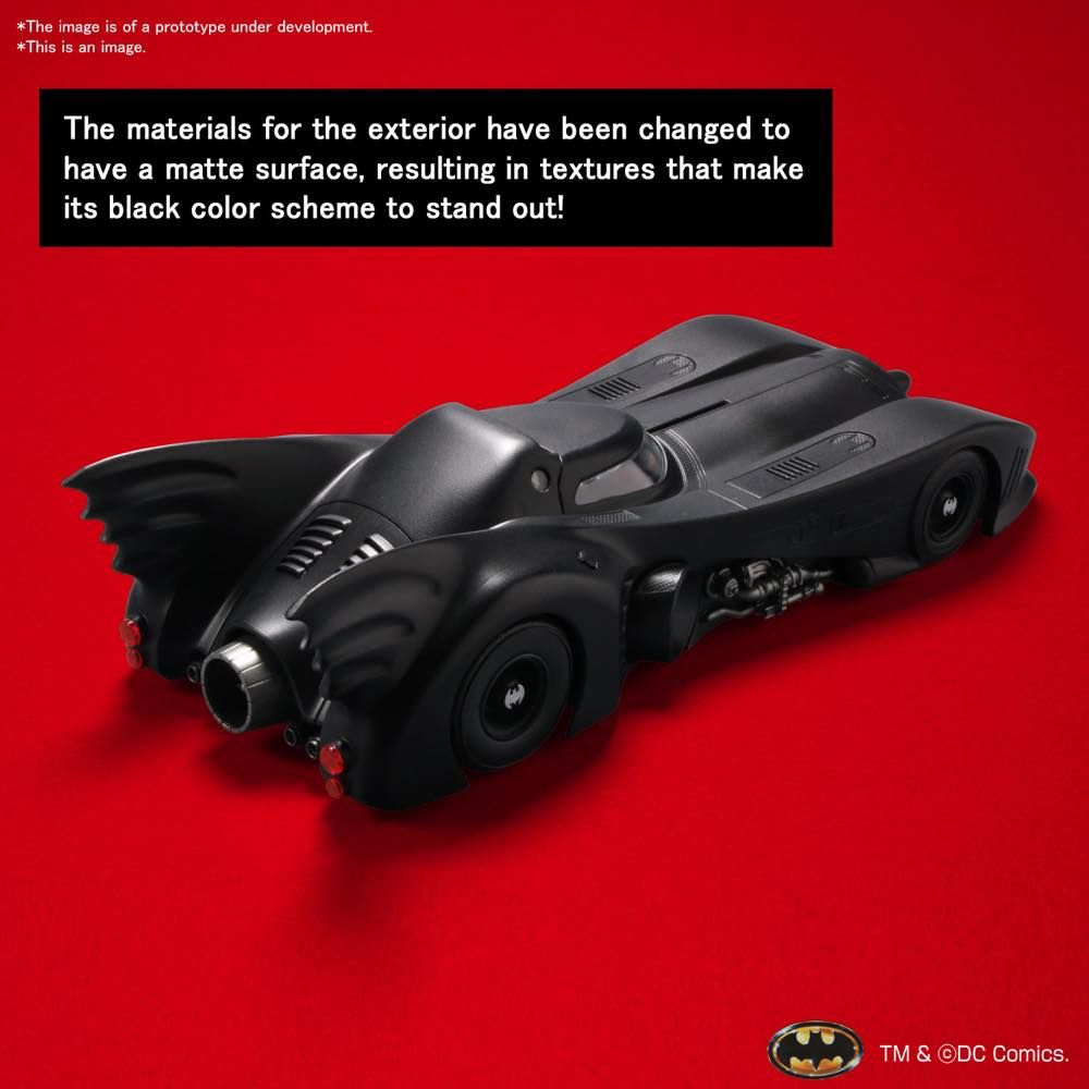 Bandai 1/35 Scale Tim Burton's Batman Batmobile Model Kit - Perfect for Collectors & Movie Fans - Display, Gift, or DIY Project for Batman Enthusiasts