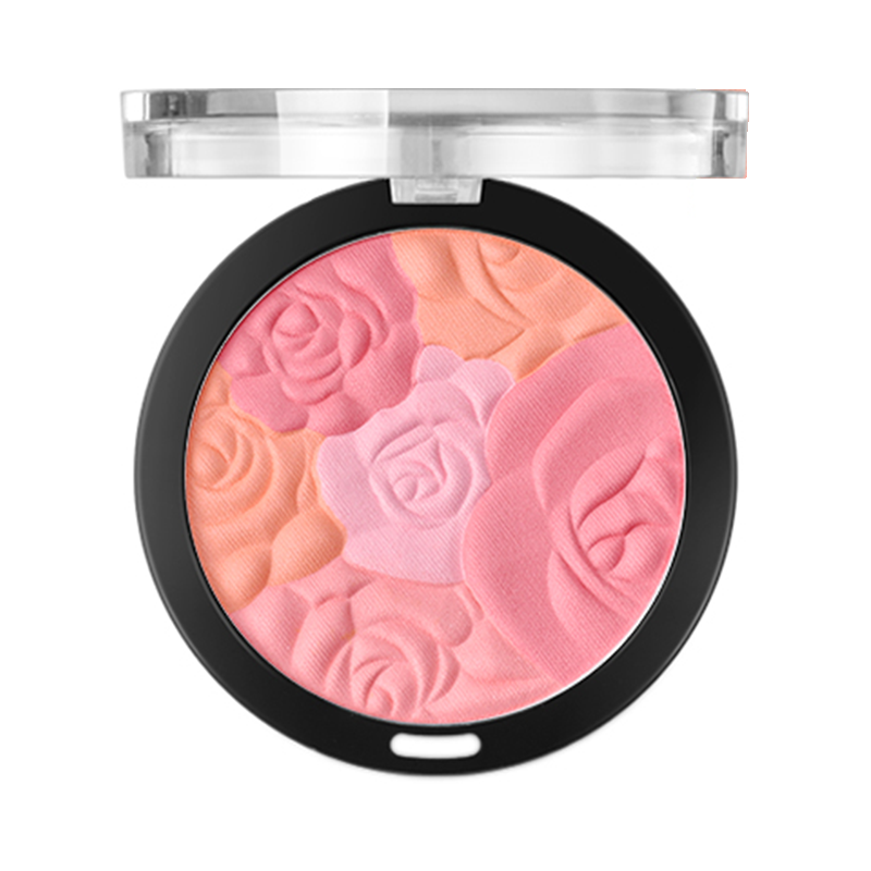 CARMELA 6-Color Embossed Highlighter & Blush Palette - Buildable Pigment for Contouring, Strobing & Cheek Color - Perfect for Everyday Makeup & Special Occasions