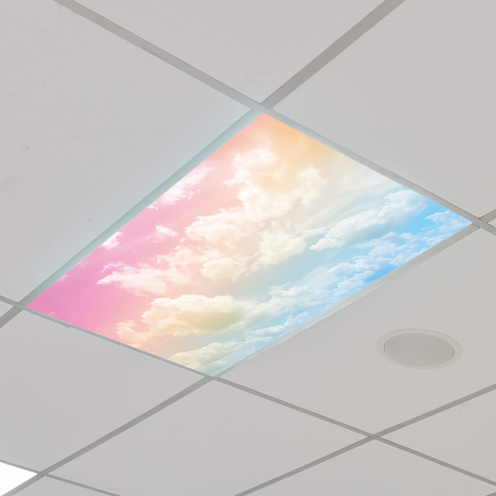 Outus 4-Pack Fluorescent Light Covers 2x4 ft (23.62x47.24 in) - Magnetic Ceiling Panels with 10 Magnets, Glare Reduction for Classrooms & Offices - Rainbow Color Light Filters for Eye Comfort & Decorative Lighting